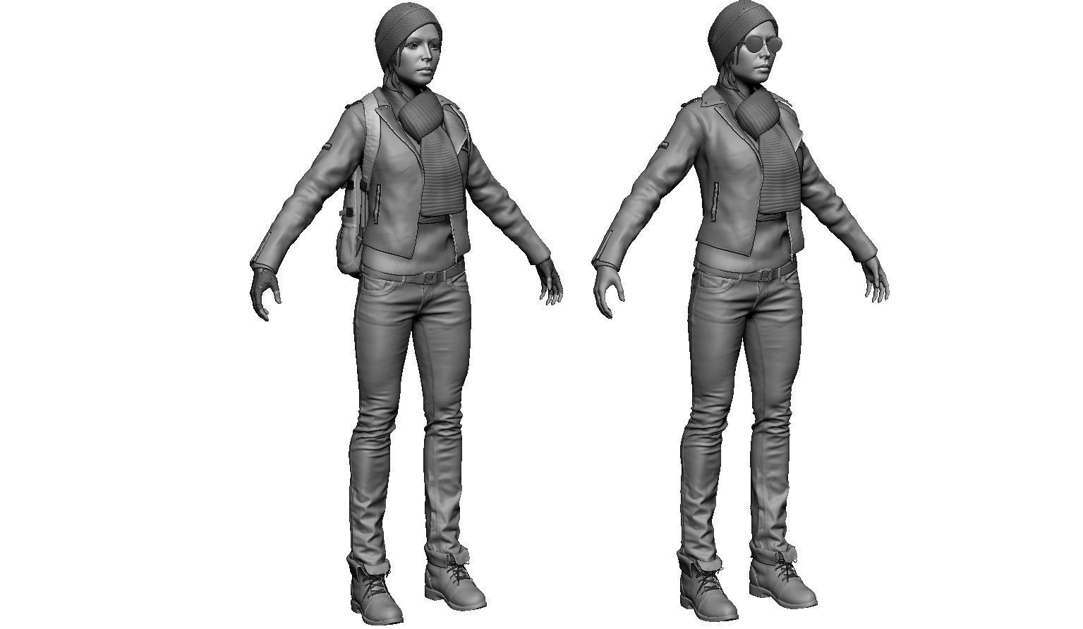 Female Character 02 3D model_15