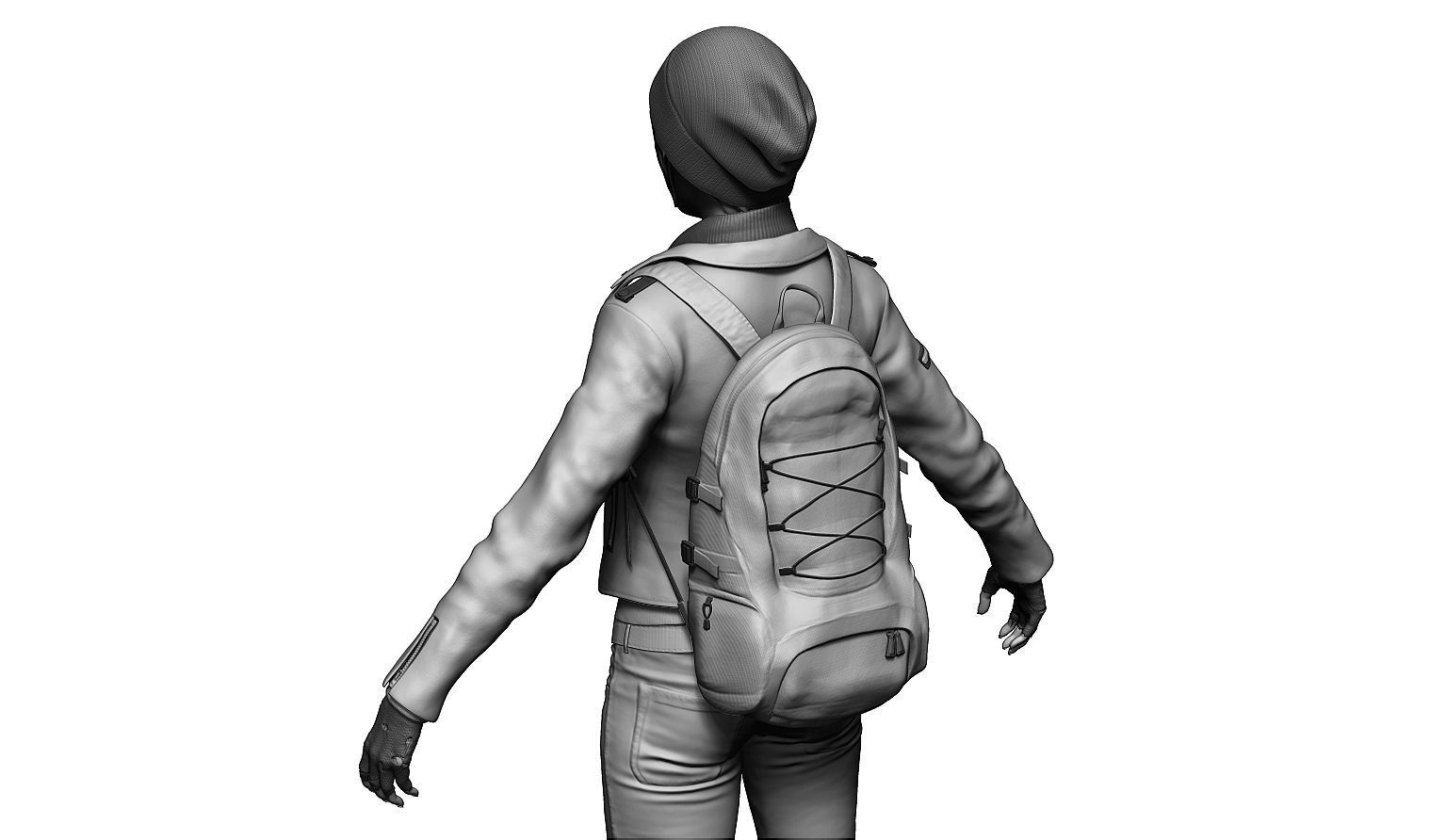 Female Character 02 3D model_6