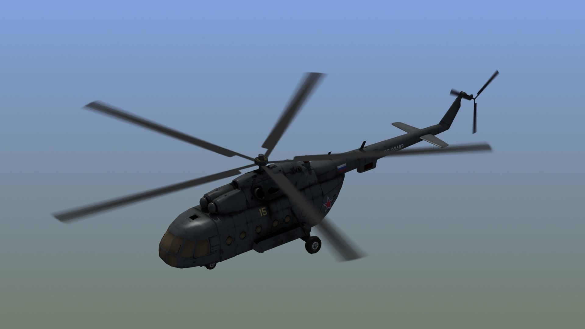 Mi17 Hip Helicopter 3D model_4