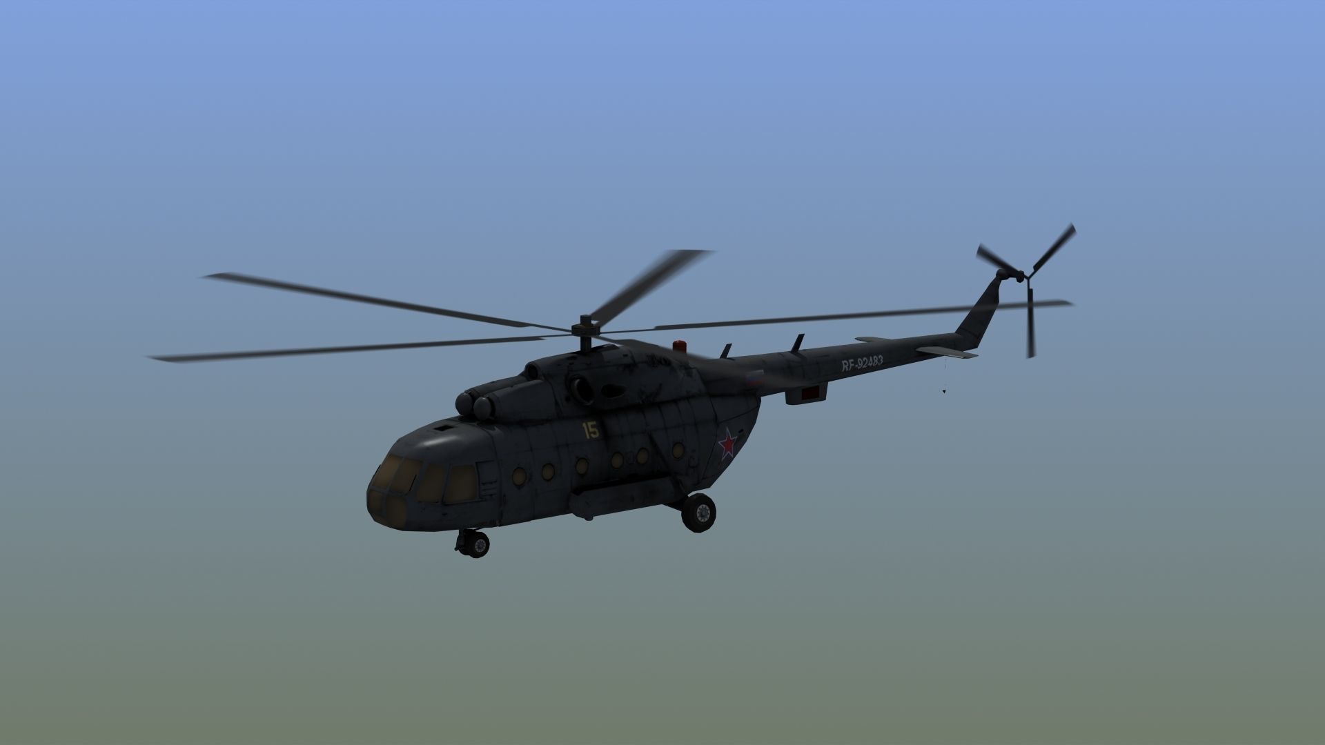 Mi17 Hip Helicopter 3D model_9