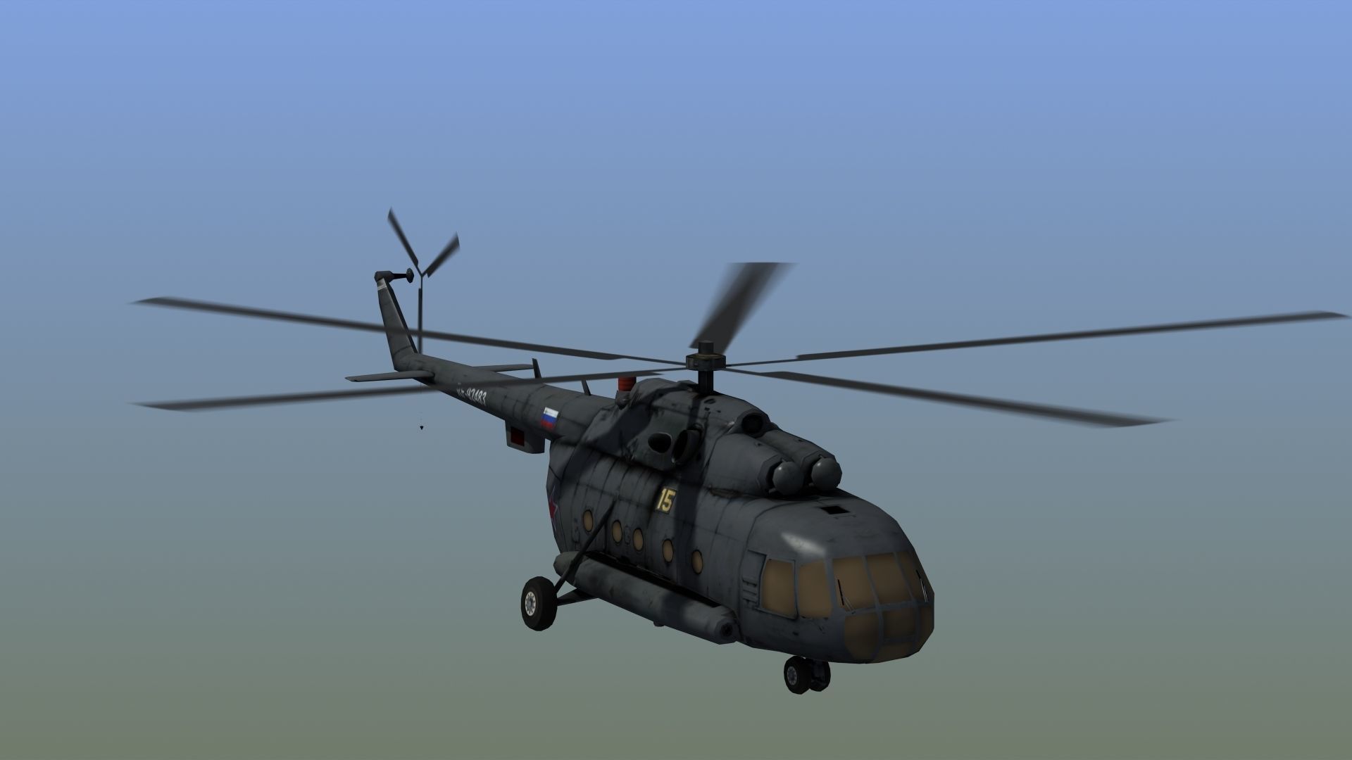 Mi17 Hip Helicopter 3D model_15