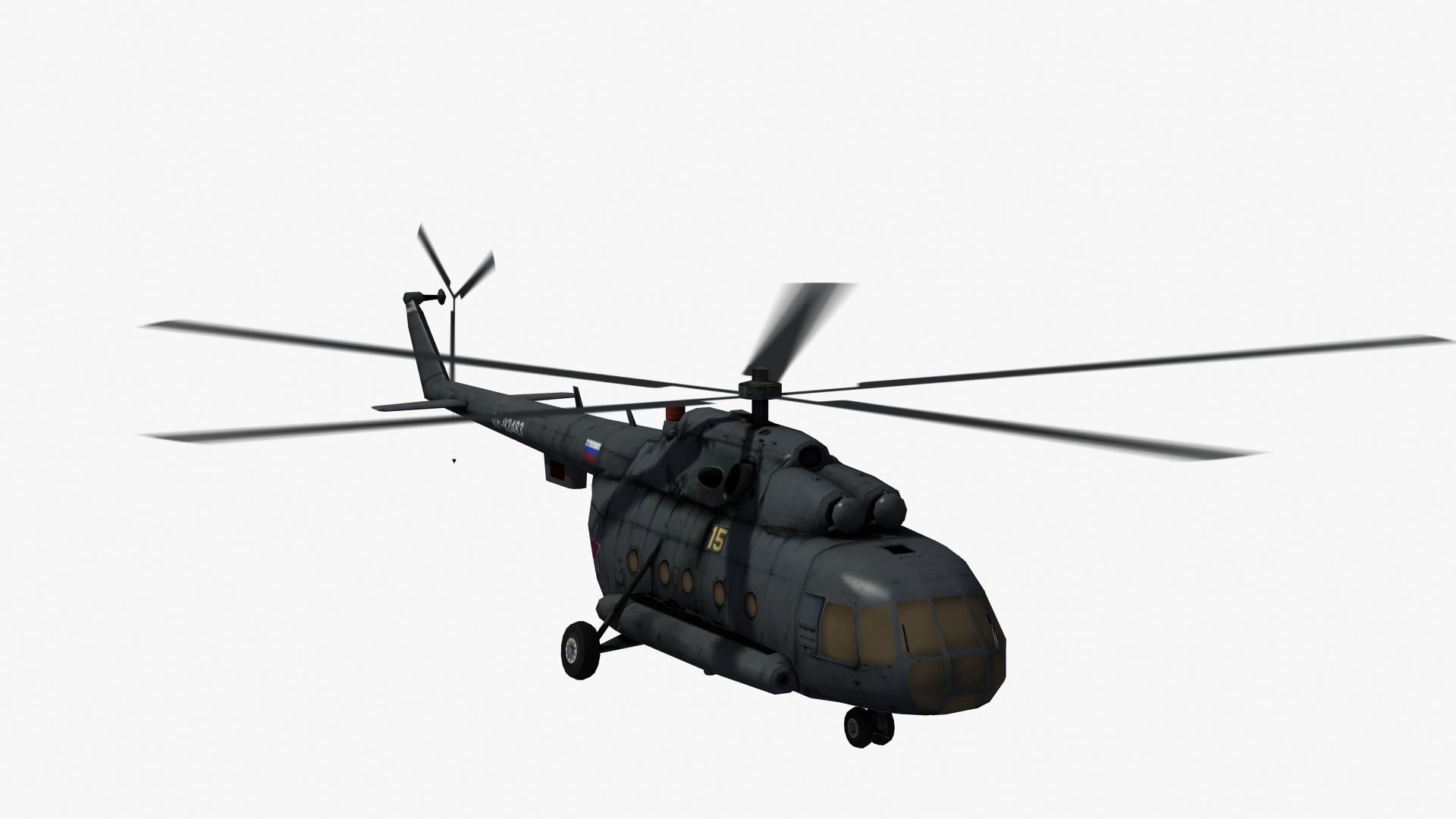 Mi17 Hip Helicopter 3D model_33