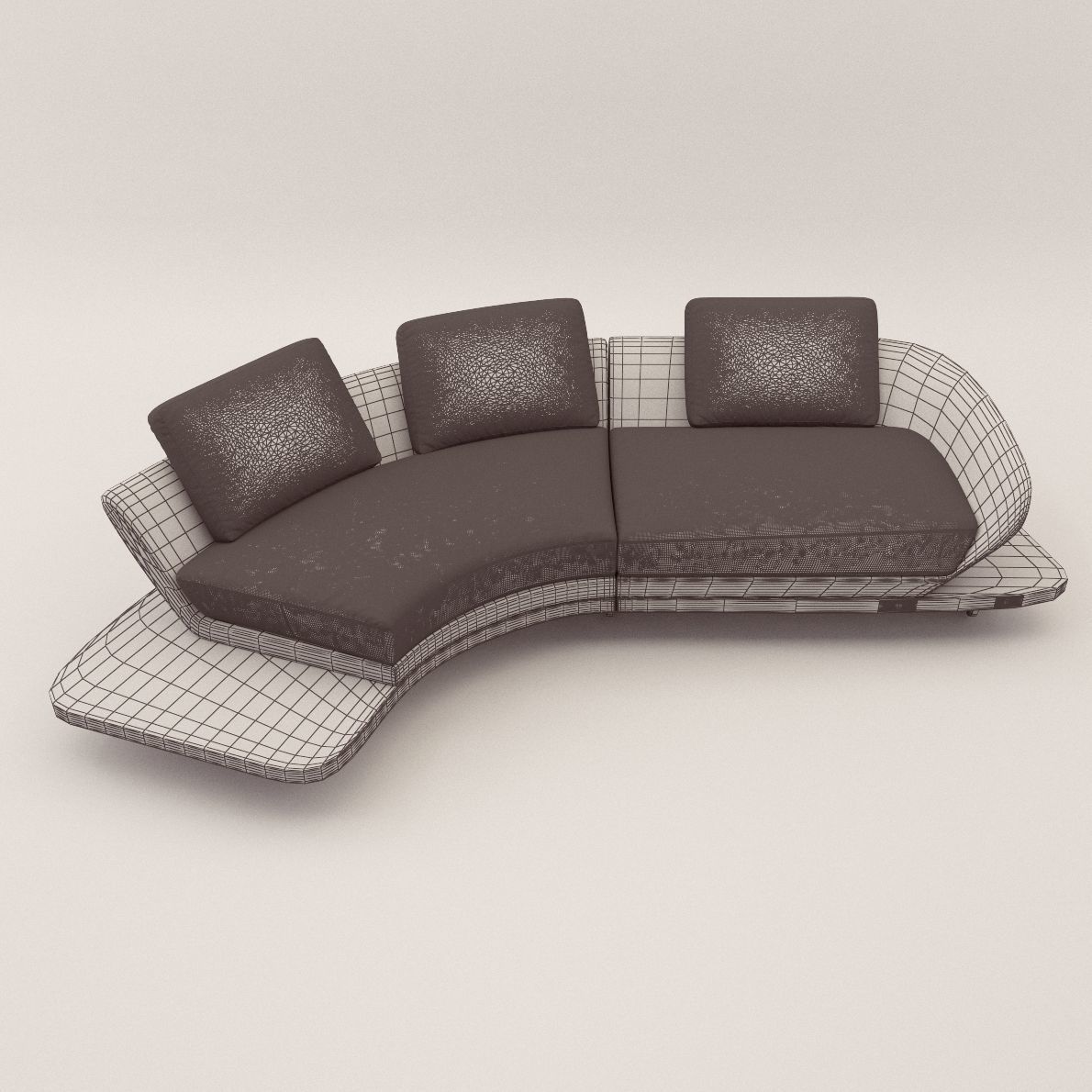 Sofa Segno model C from Reflex Angelo - Design by Pininfarina 3D model_1