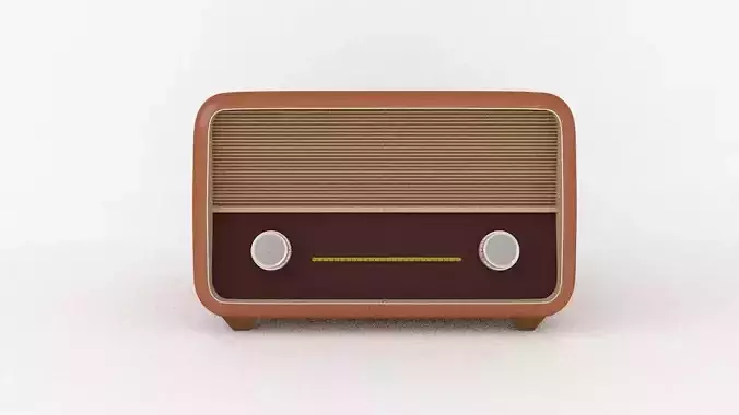 Old Radio Free low-poly 3D model