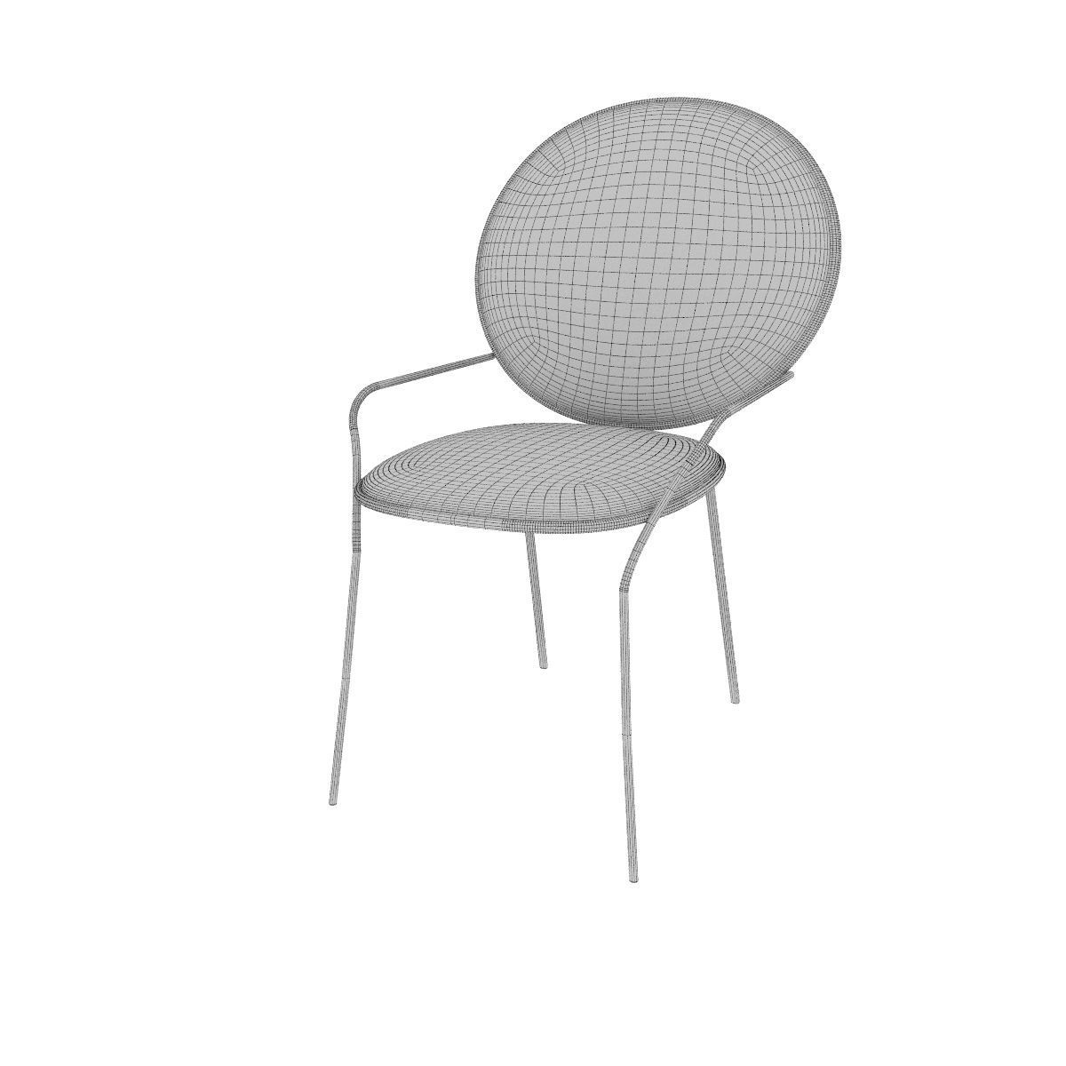 Soft Gold Chair 3D model_9