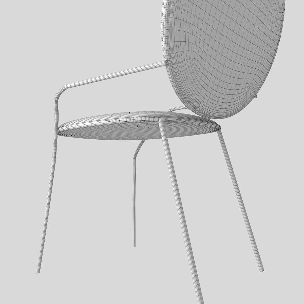 Soft Gold Chair 3D model_6