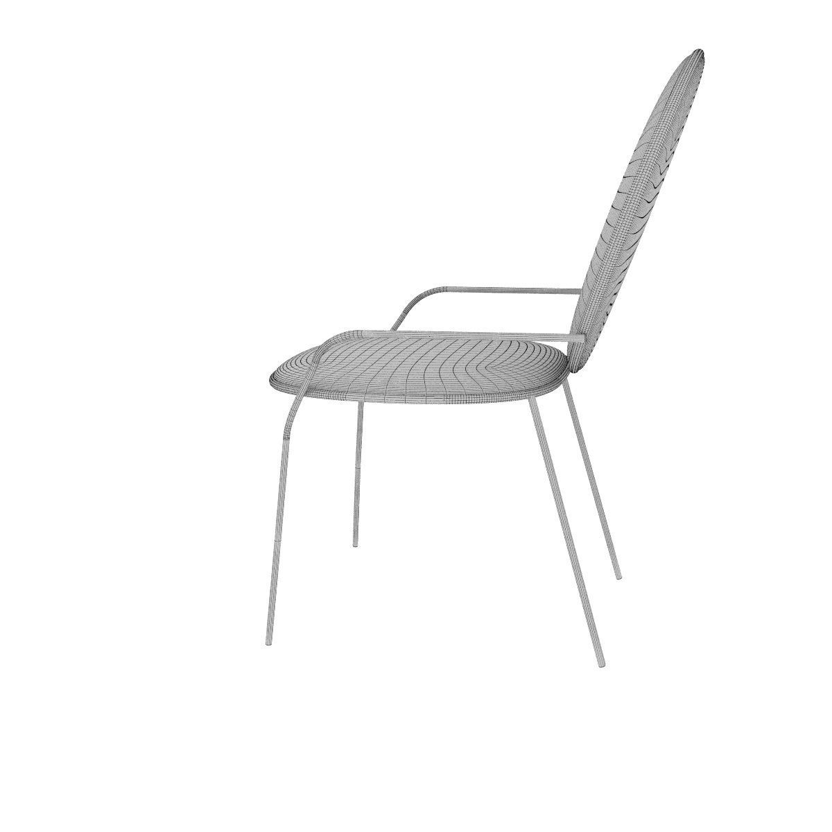 Soft Gold Chair 3D model_8