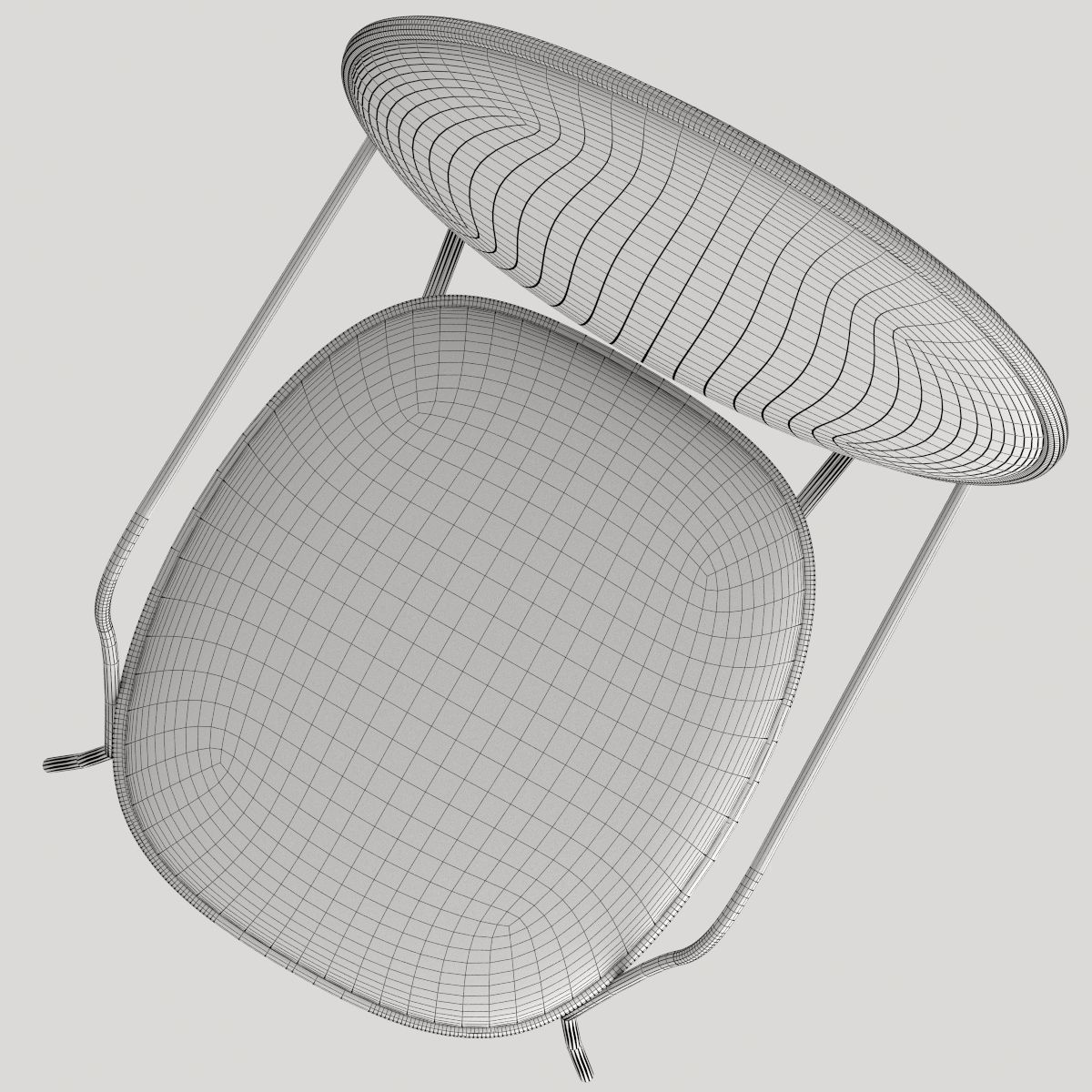 Soft Gold Chair 3D model_7