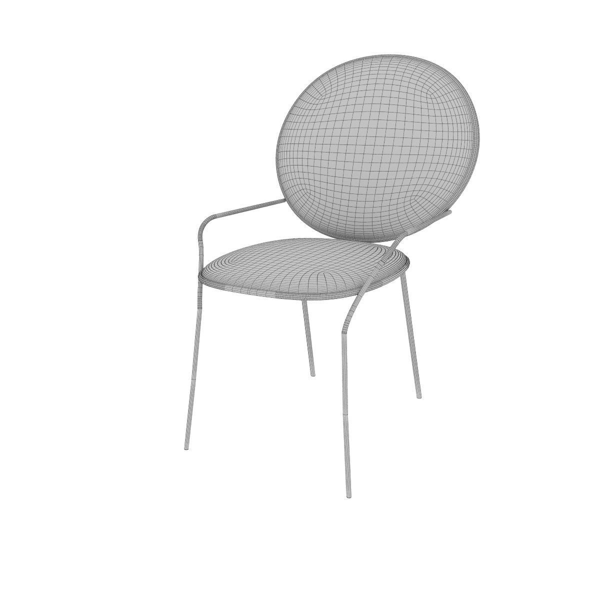 Soft Gold Chair 3D model_10