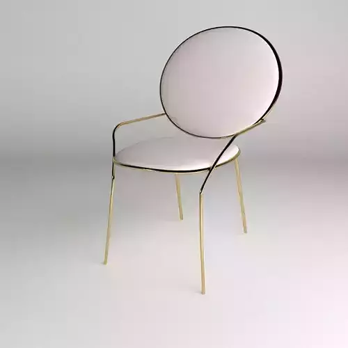Soft Gold Chair 3D model Soft Gold Chair 3D model