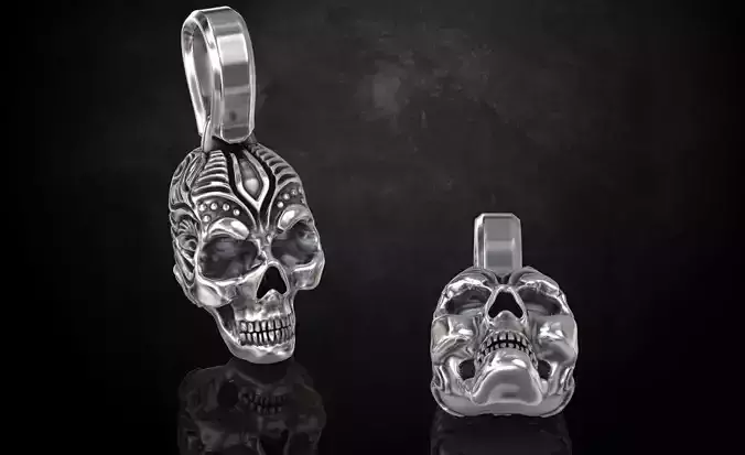 Pendant skull with patterns 315