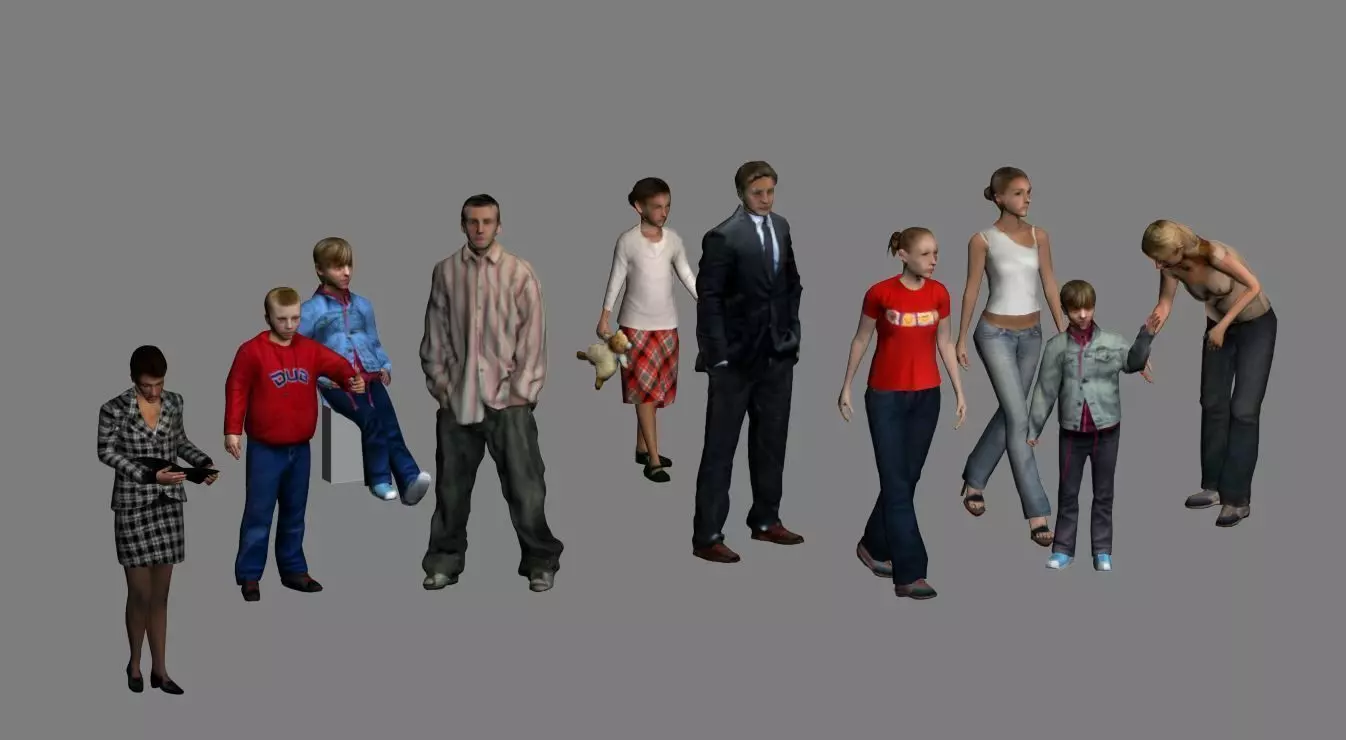 people woman man 3D print model_0