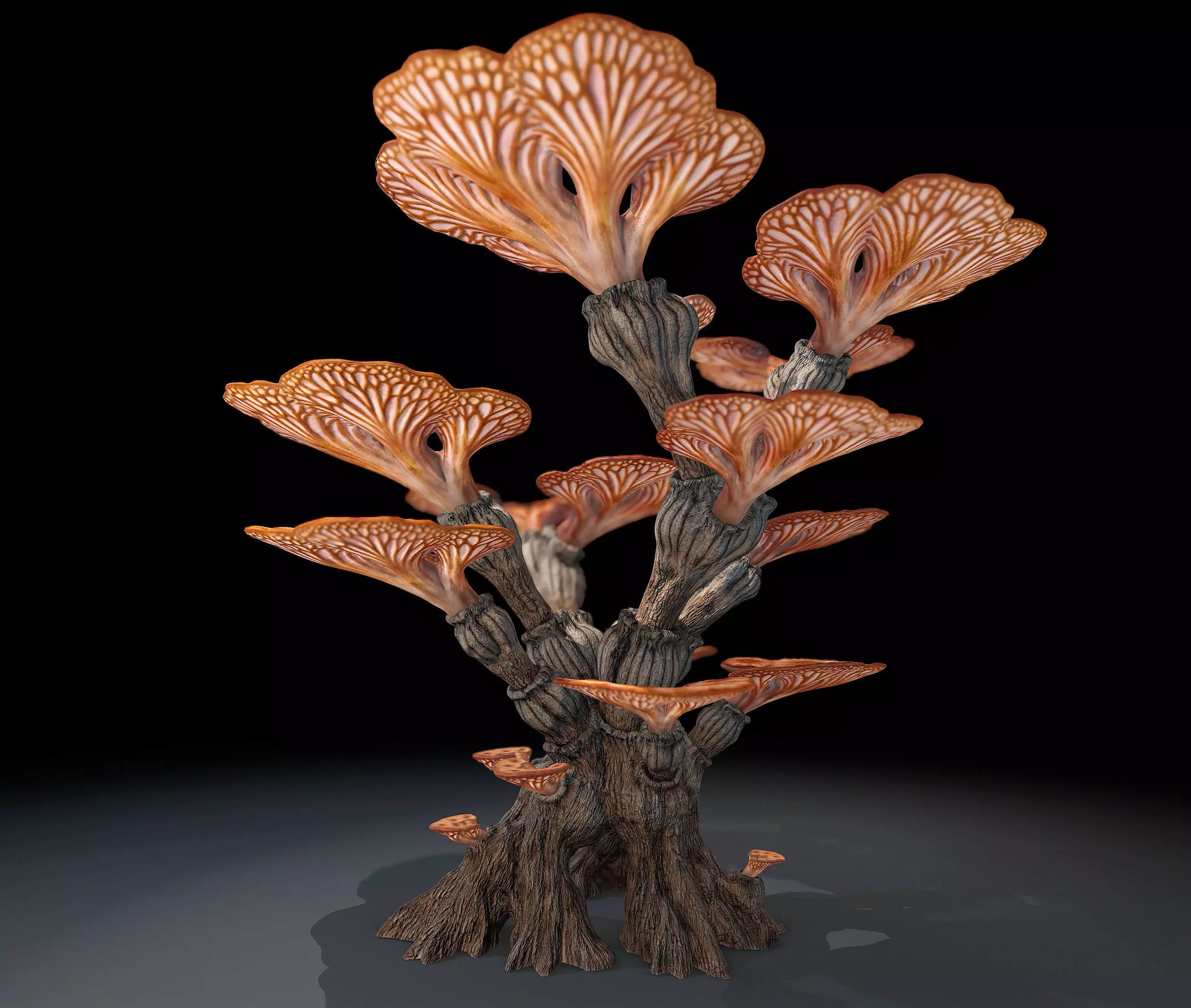 Alien Plant Mushroom Type 1 Low-poly 3D model_0