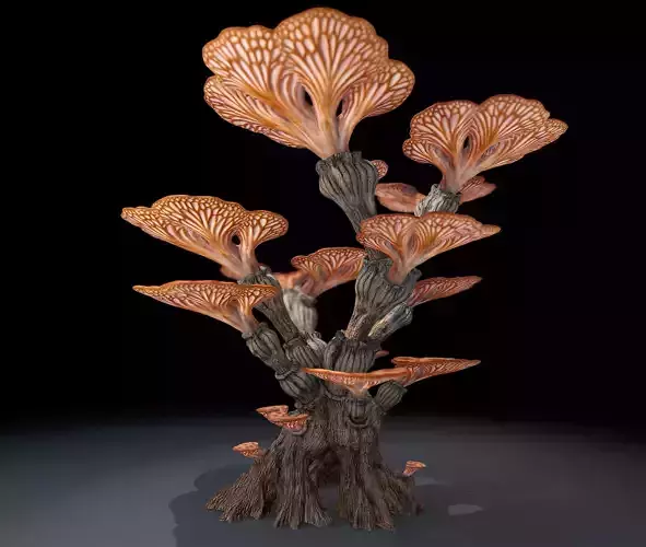 Alien Plant Mushroom Type 1 Low-poly 3D model
