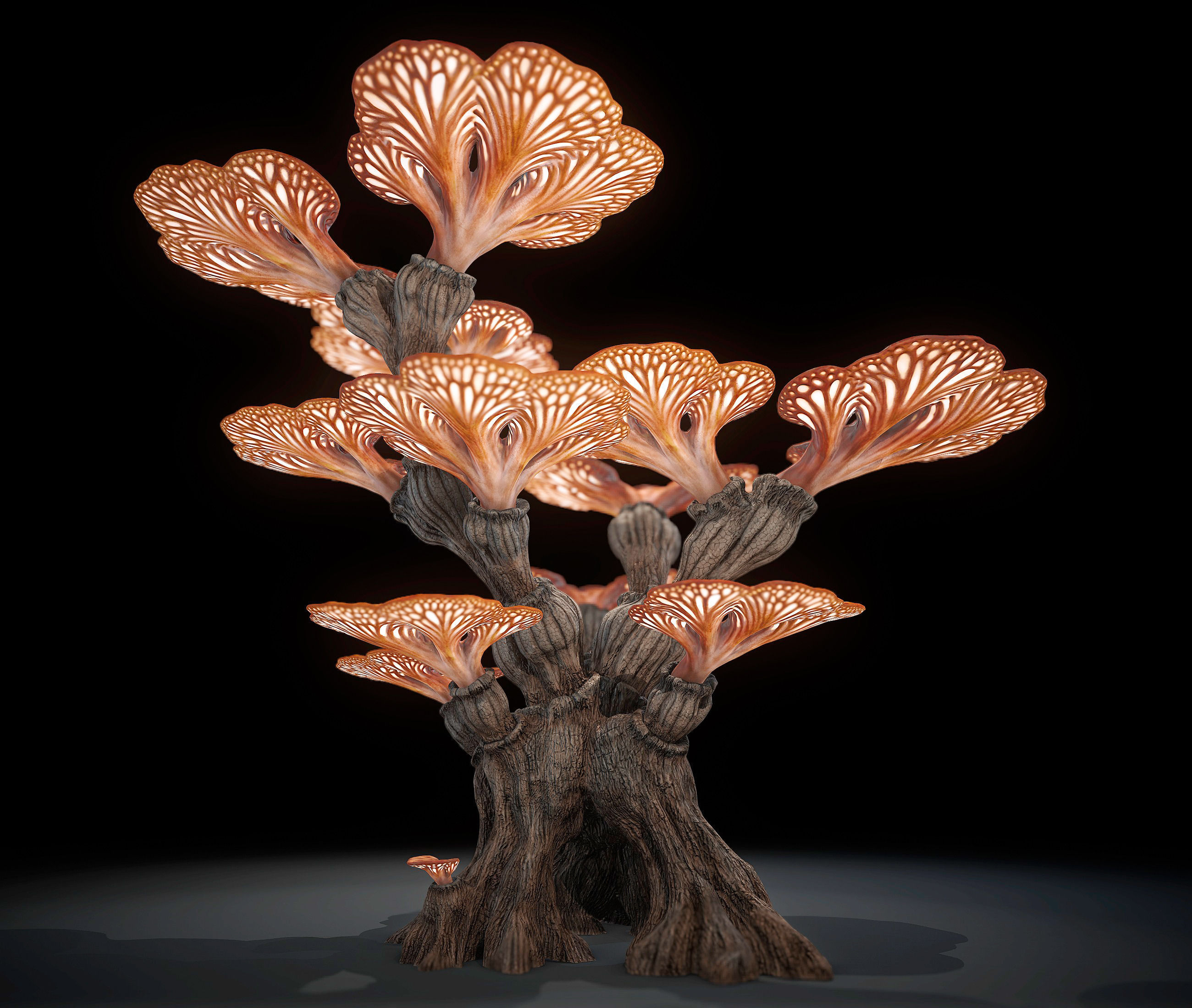 Alien Plant Mushroom Type 1 Low-poly 3D model_3