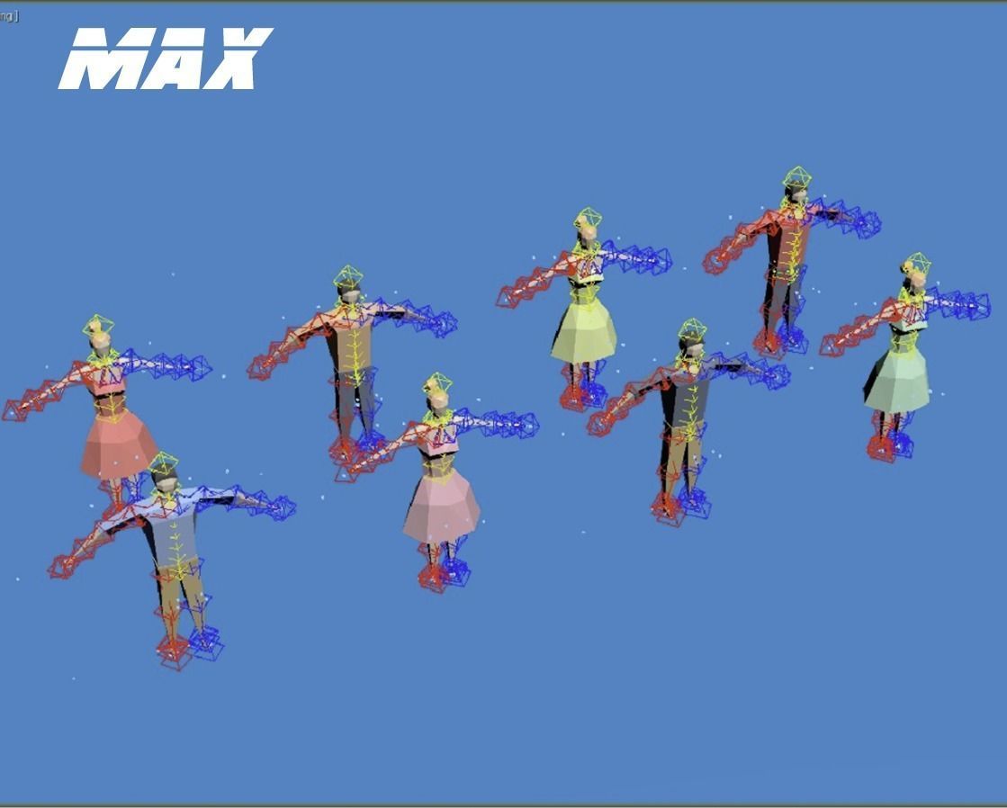 Low Poly Rigged Characters Low-poly 3D model_6