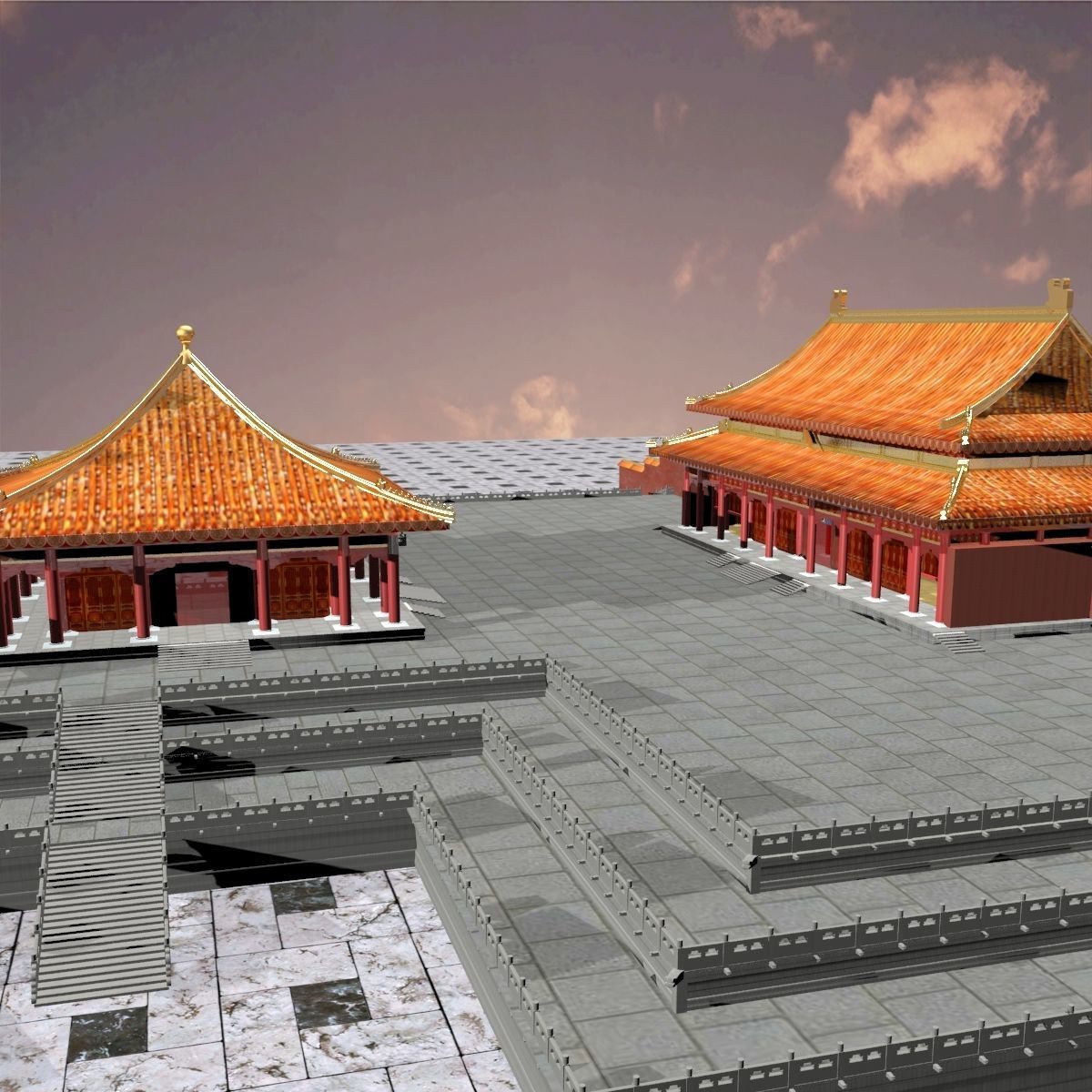 Chinese forbidden city  3D model_3