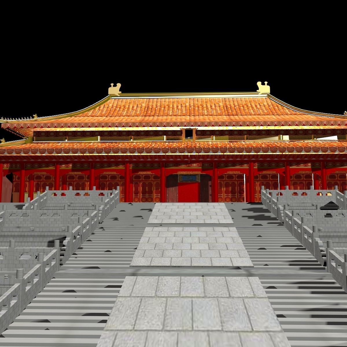 Chinese forbidden city  3D model_9