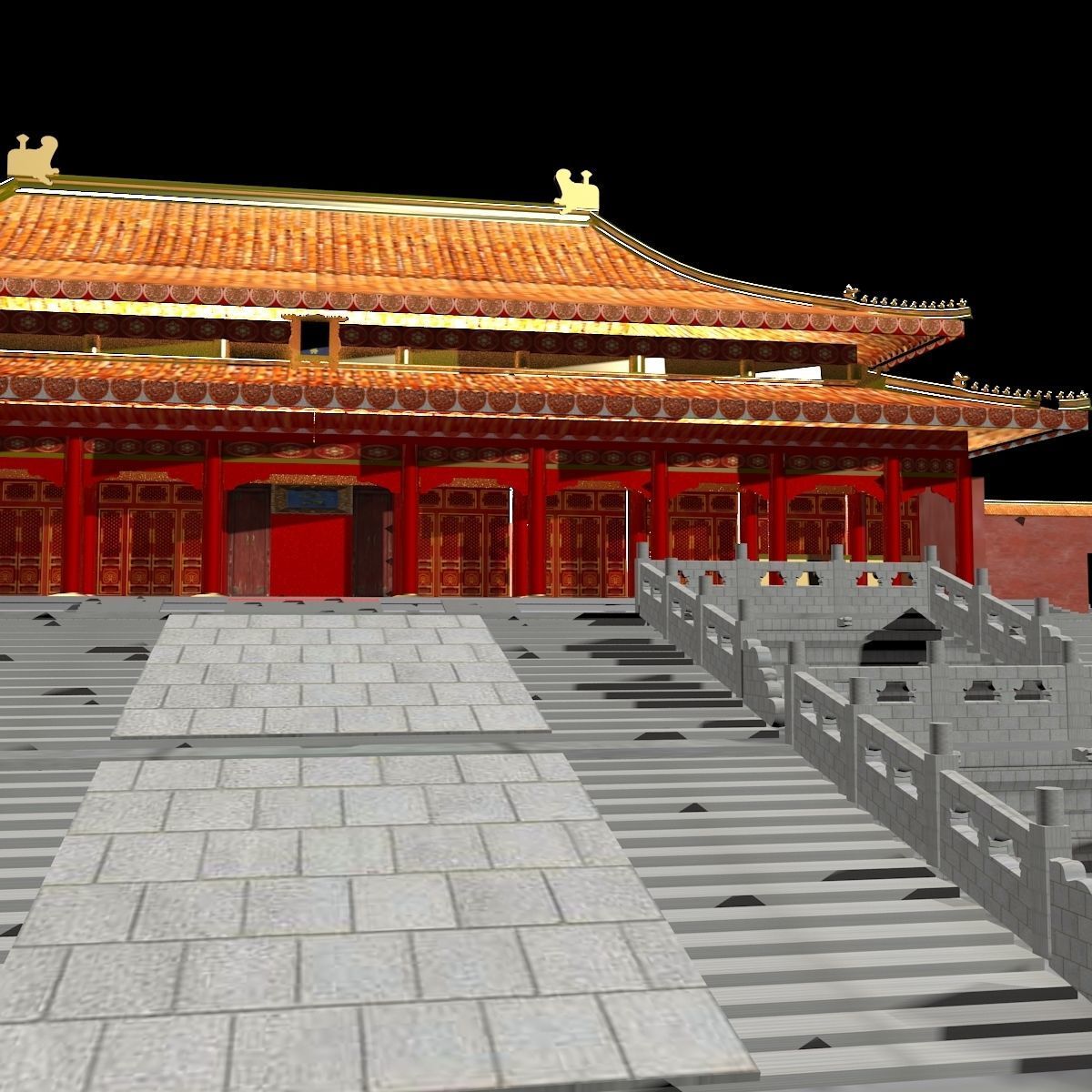 Chinese forbidden city  3D model_7