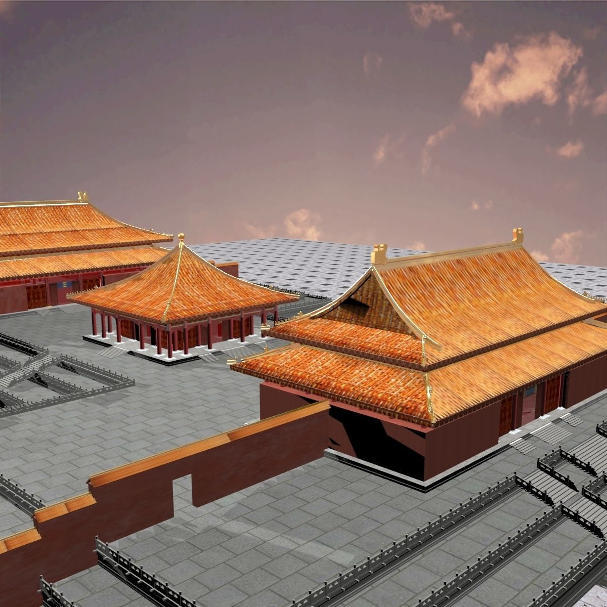 Chinese forbidden city  3D model_2