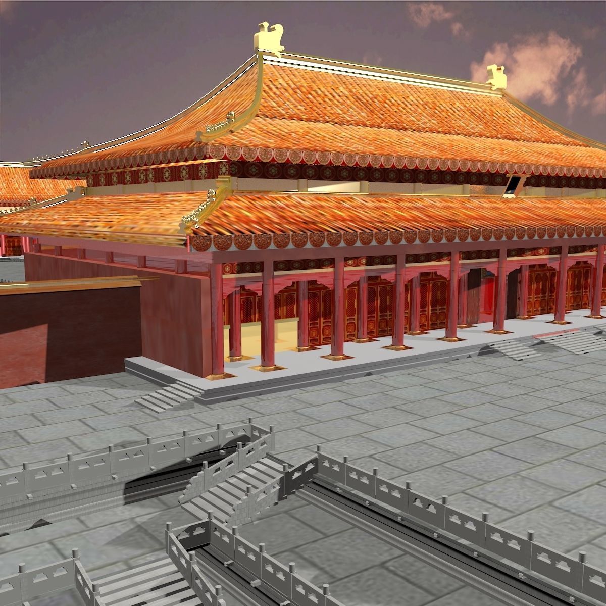 Chinese forbidden city  3D model_10