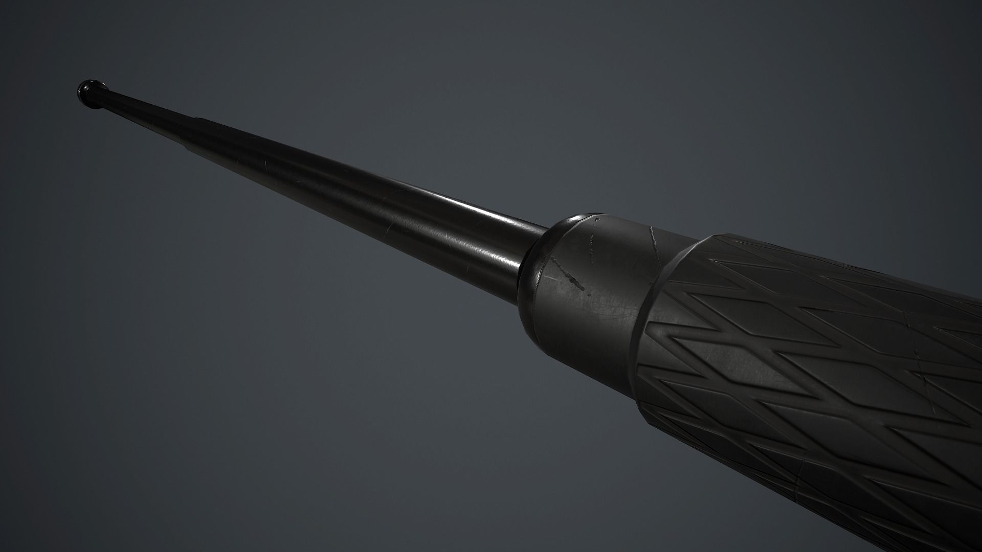 Police Metal Stick PBR Game Ready Low-poly 3D model_10