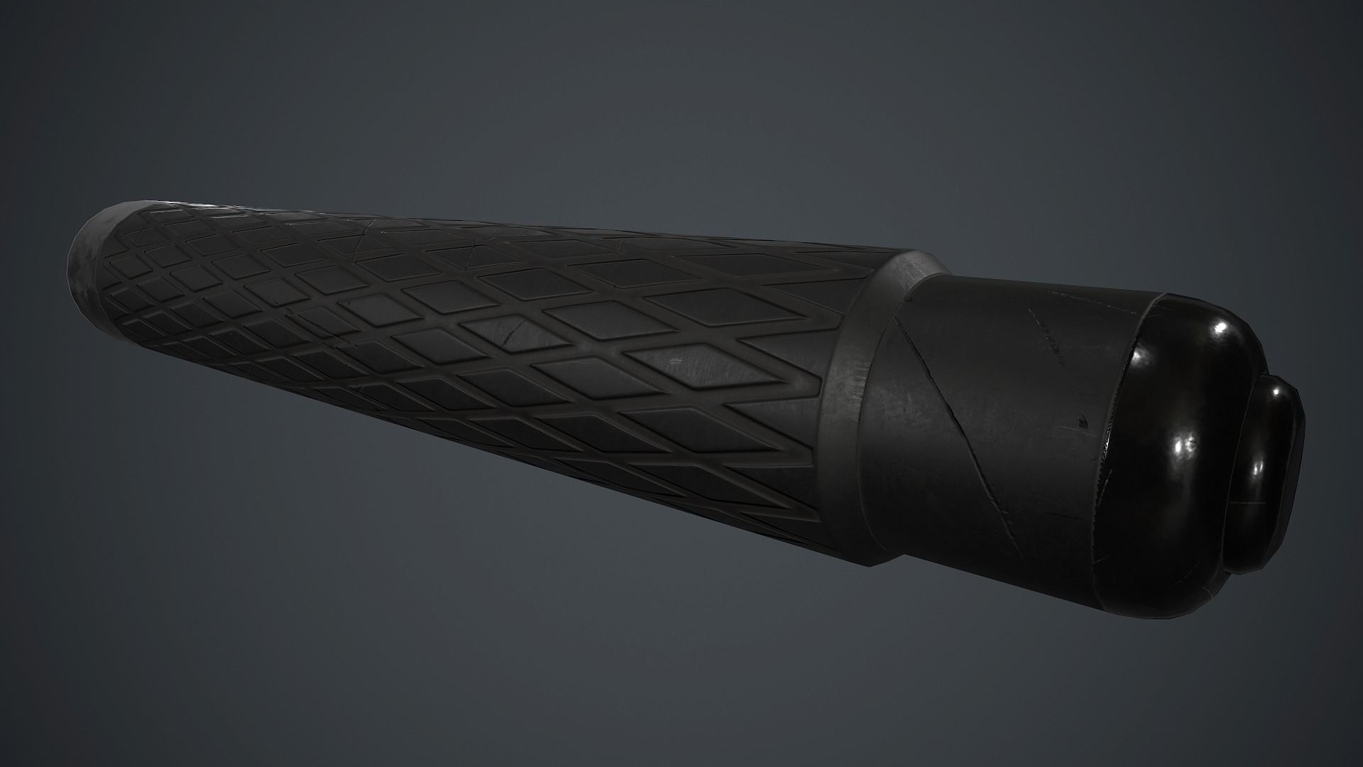 Police Metal Stick PBR Game Ready Low-poly 3D model_12