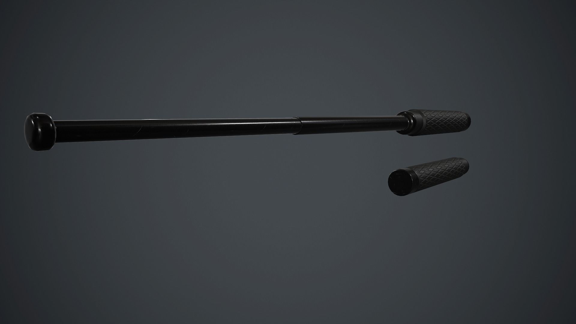 Police Metal Stick PBR Game Ready Low-poly 3D model_2