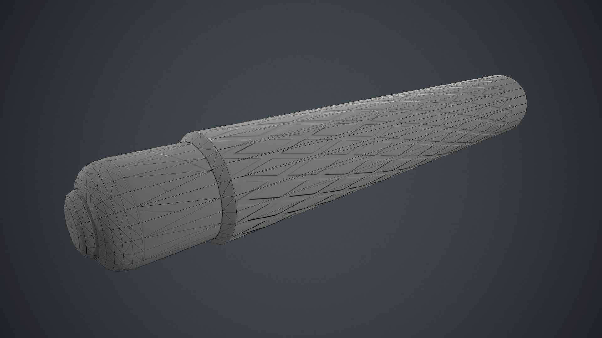 Police Metal Stick PBR Game Ready Low-poly 3D model_15