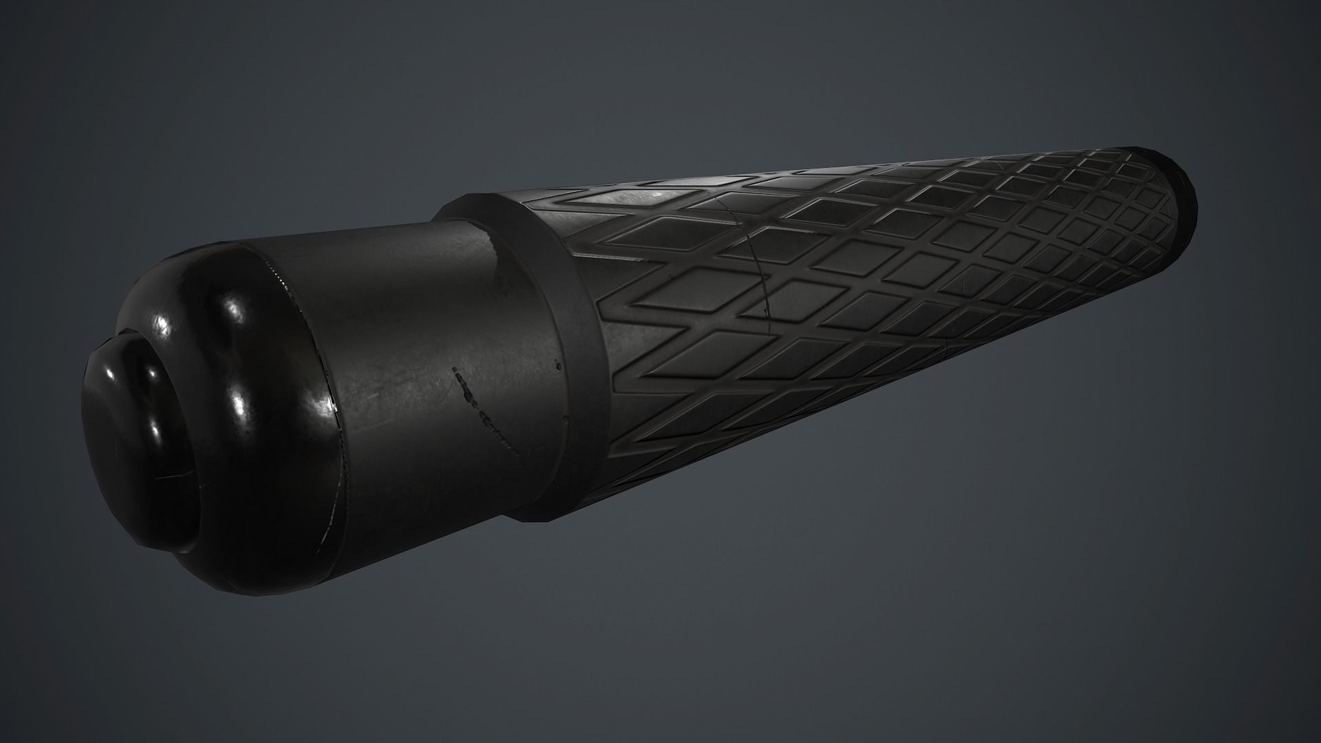 Police Metal Stick PBR Game Ready Low-poly 3D model_11