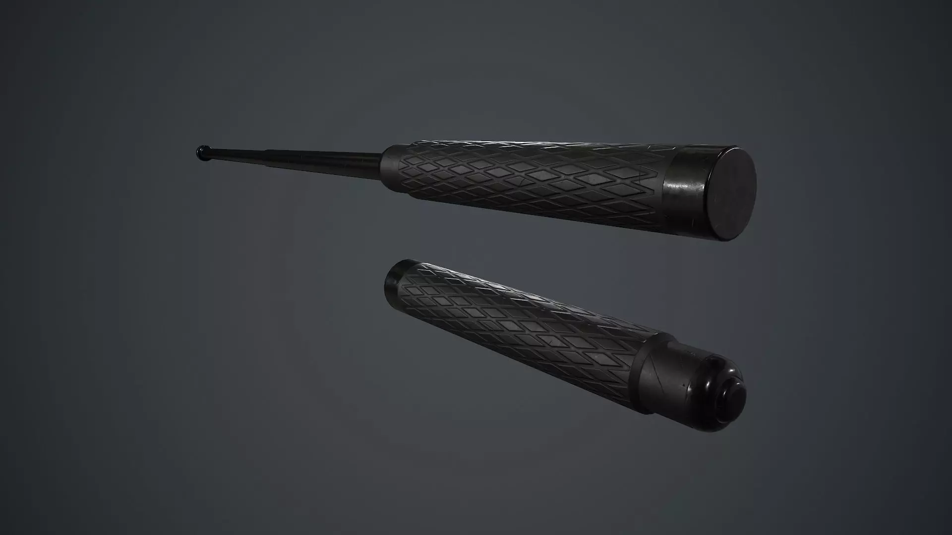 Police Metal Stick PBR Game Ready Low-poly 3D model_0