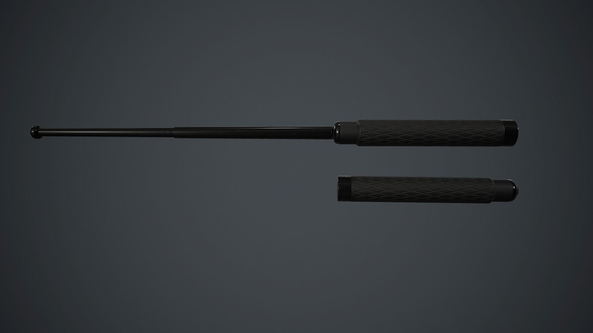 Police Metal Stick PBR Game Ready Low-poly 3D model_1