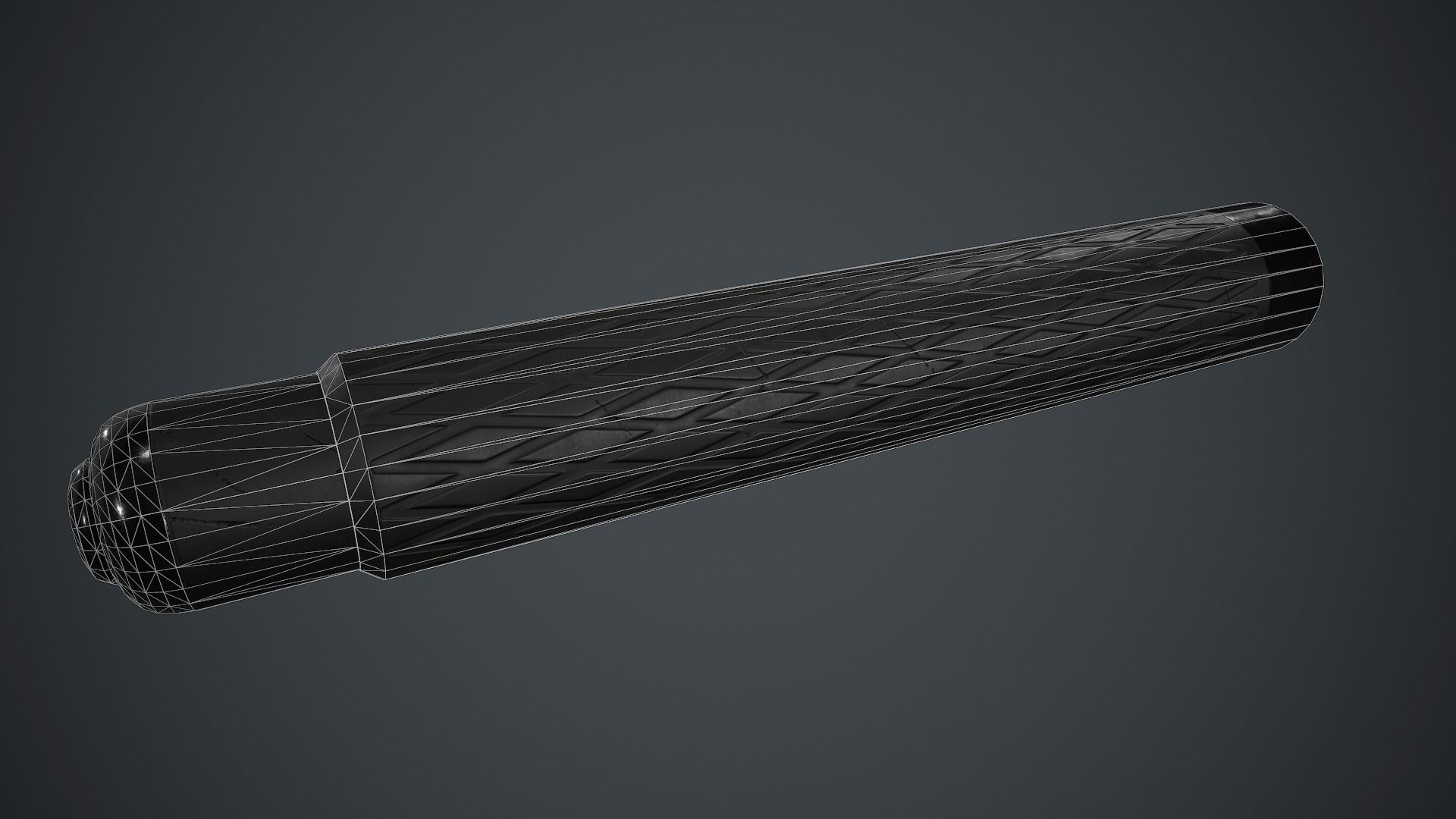 Police Metal Stick PBR Game Ready Low-poly 3D model_14