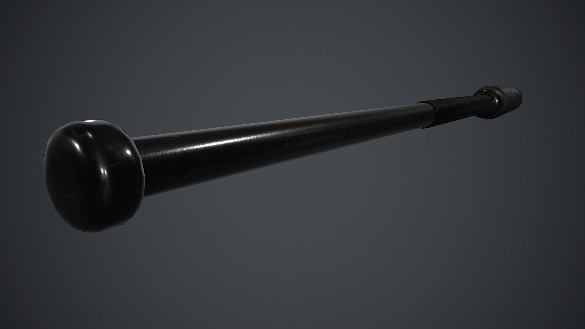 Police Metal Stick PBR Game Ready Low-poly 3D model_9