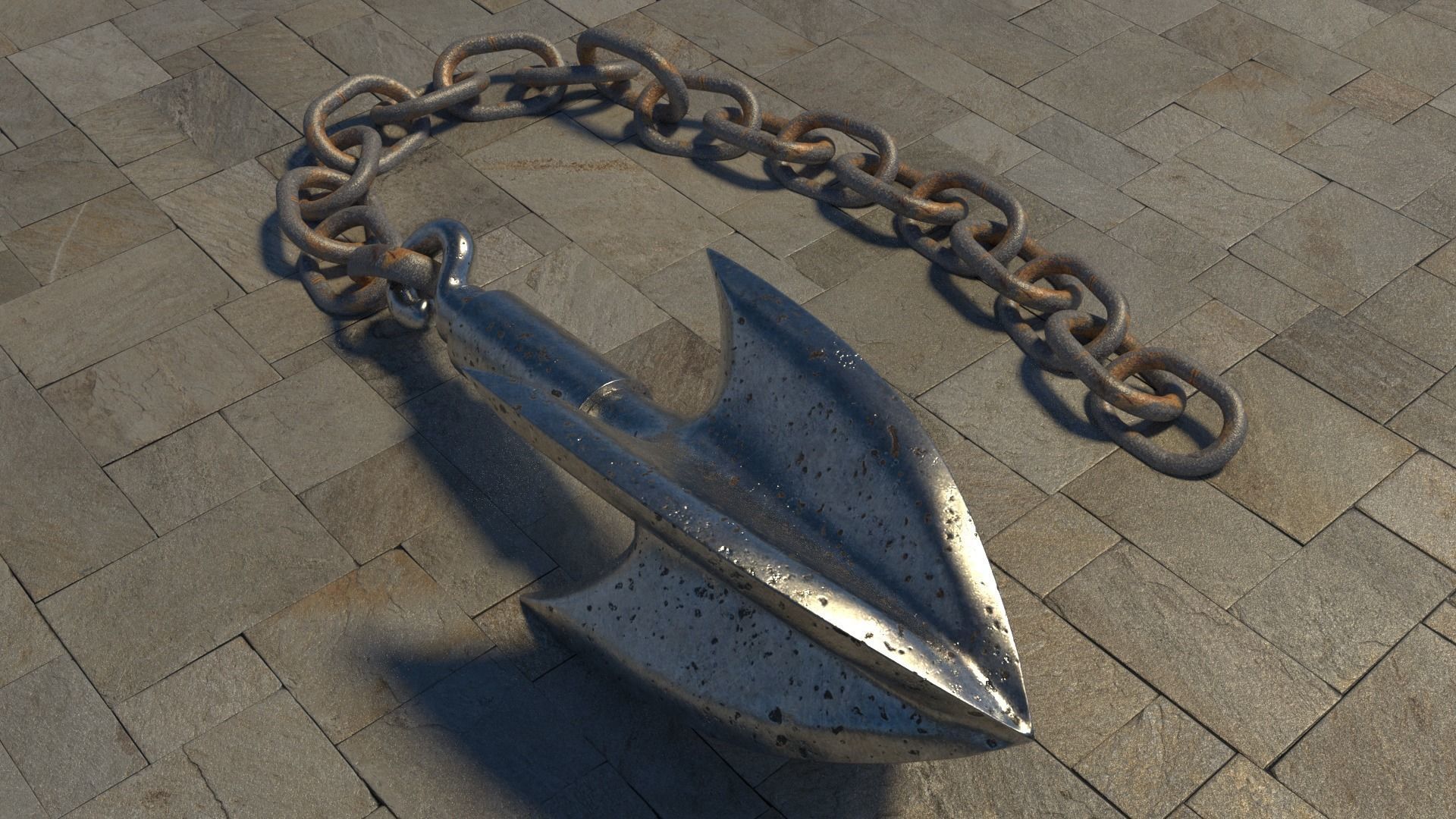 Anchor Chain Free low-poly  3D model
