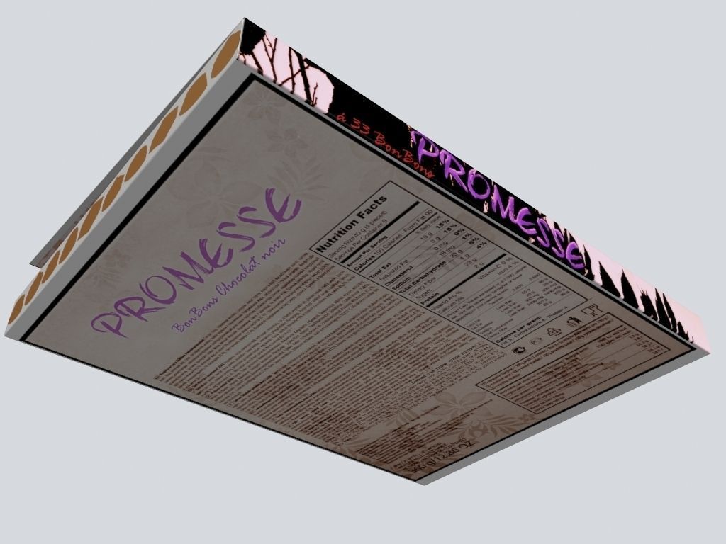 Chocolate box Low-poly 3D model_6