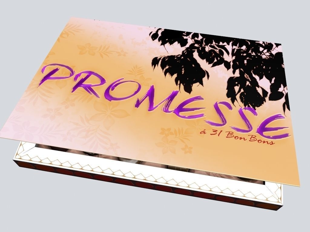 Chocolate box Low-poly 3D model_3