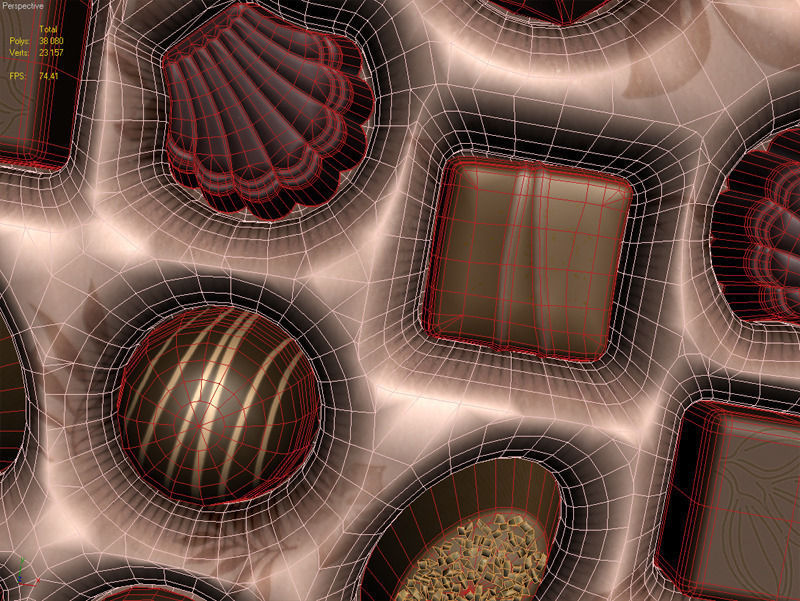 Chocolate box Low-poly 3D model_9