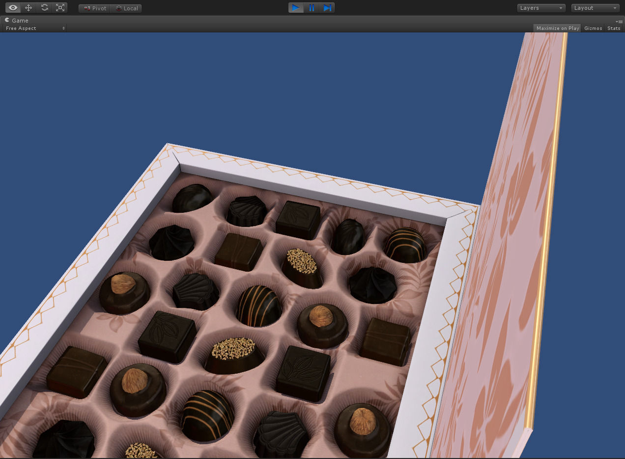 Chocolate box Low-poly 3D model_2