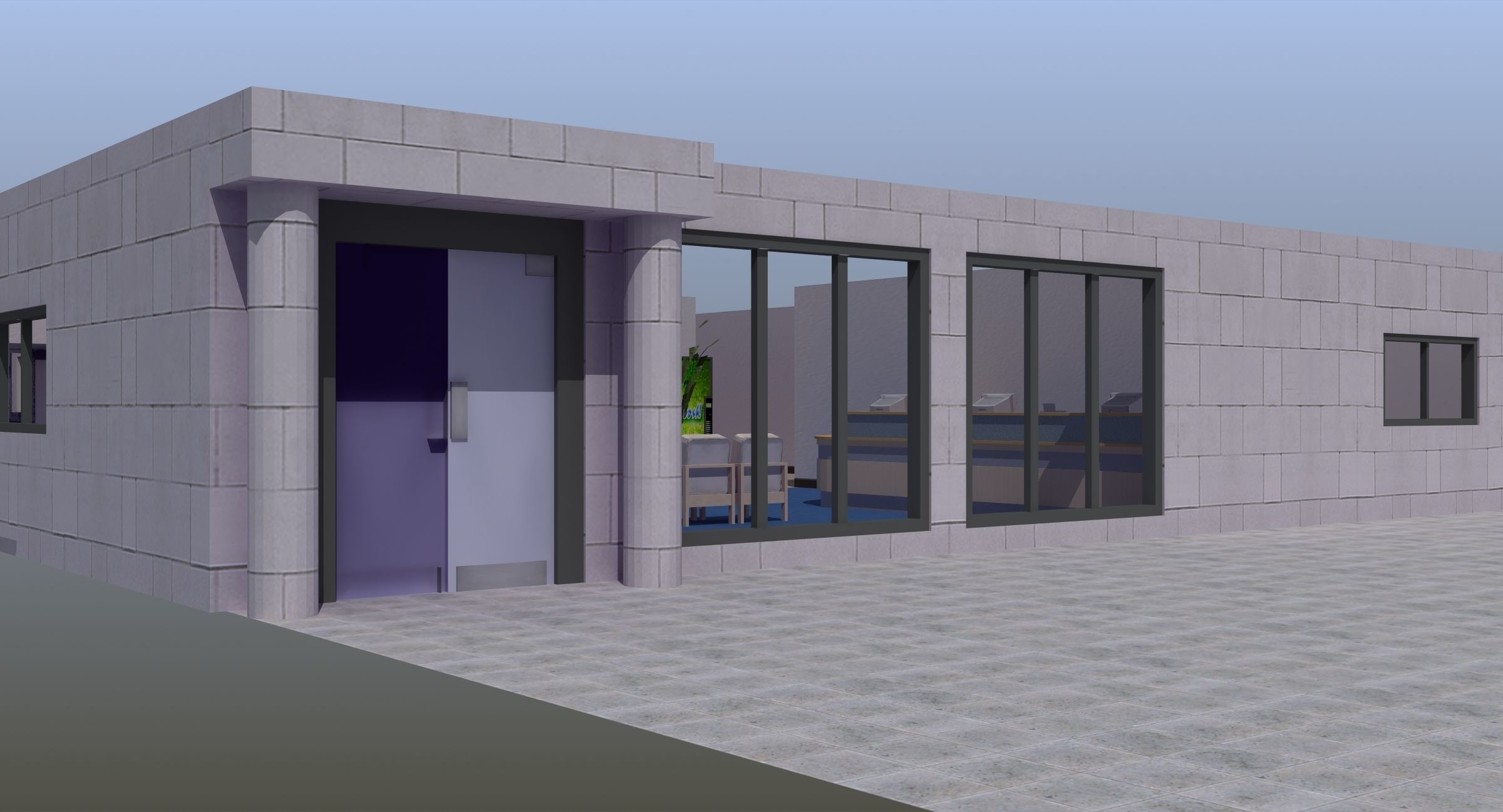 Office Interior Set 3D model_8