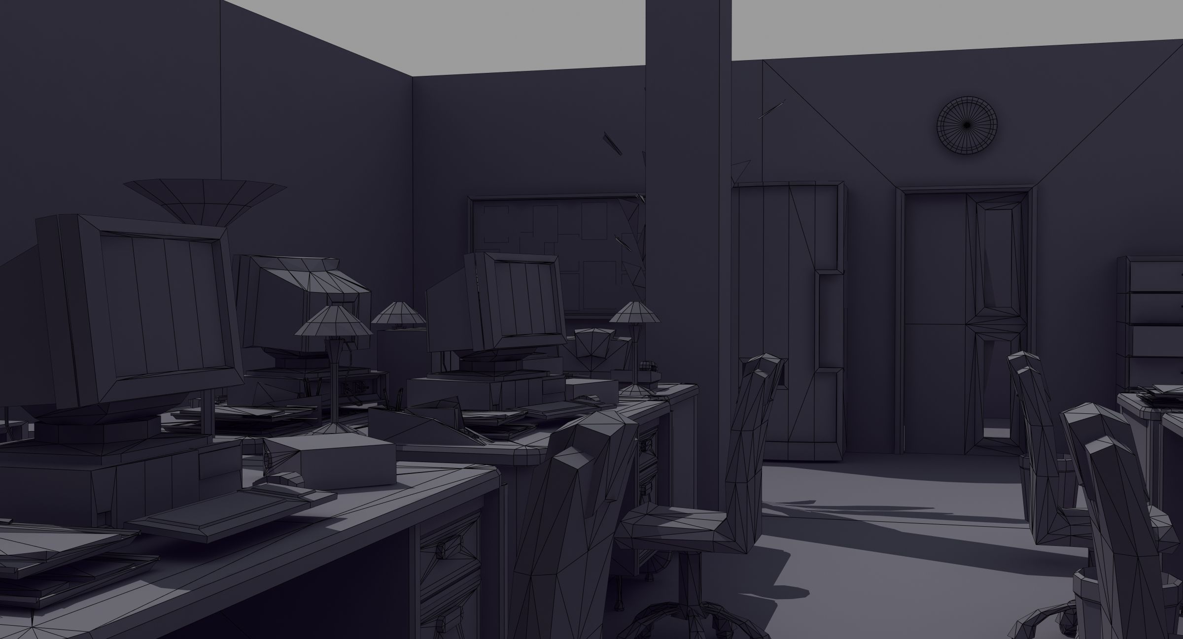 Office Interior Set 3D model_24