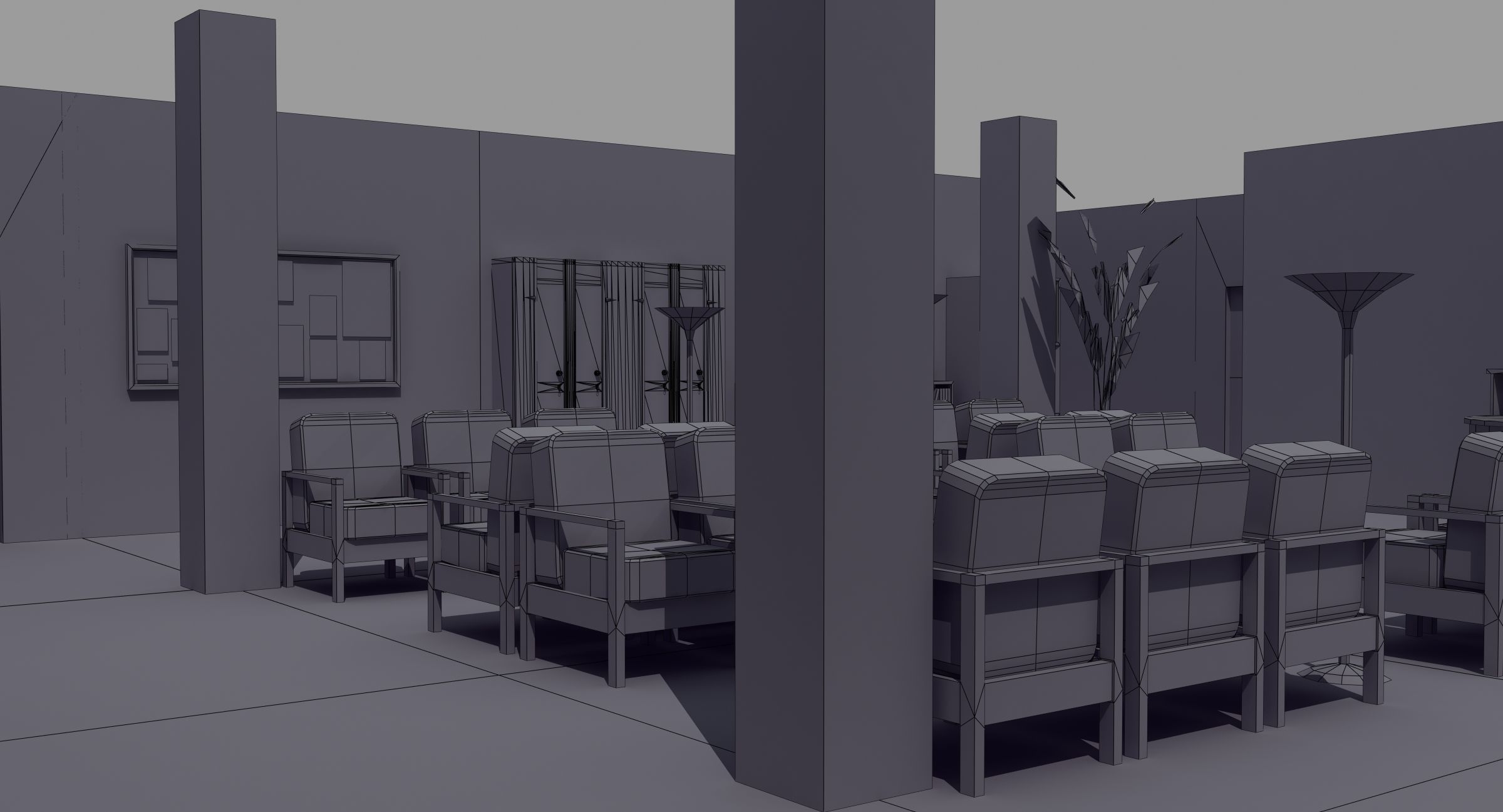 Office Interior Set 3D model_18