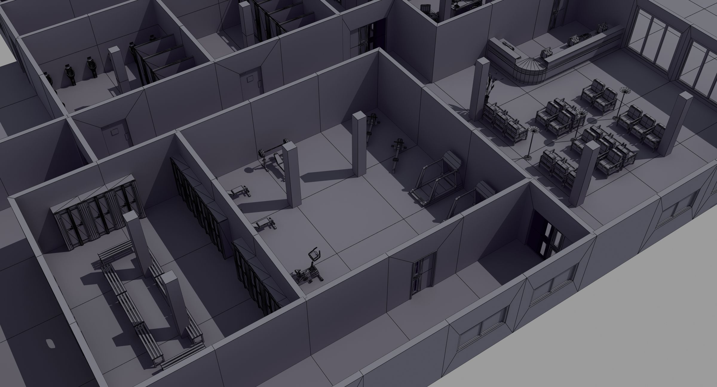 Office Interior Set 3D model_22