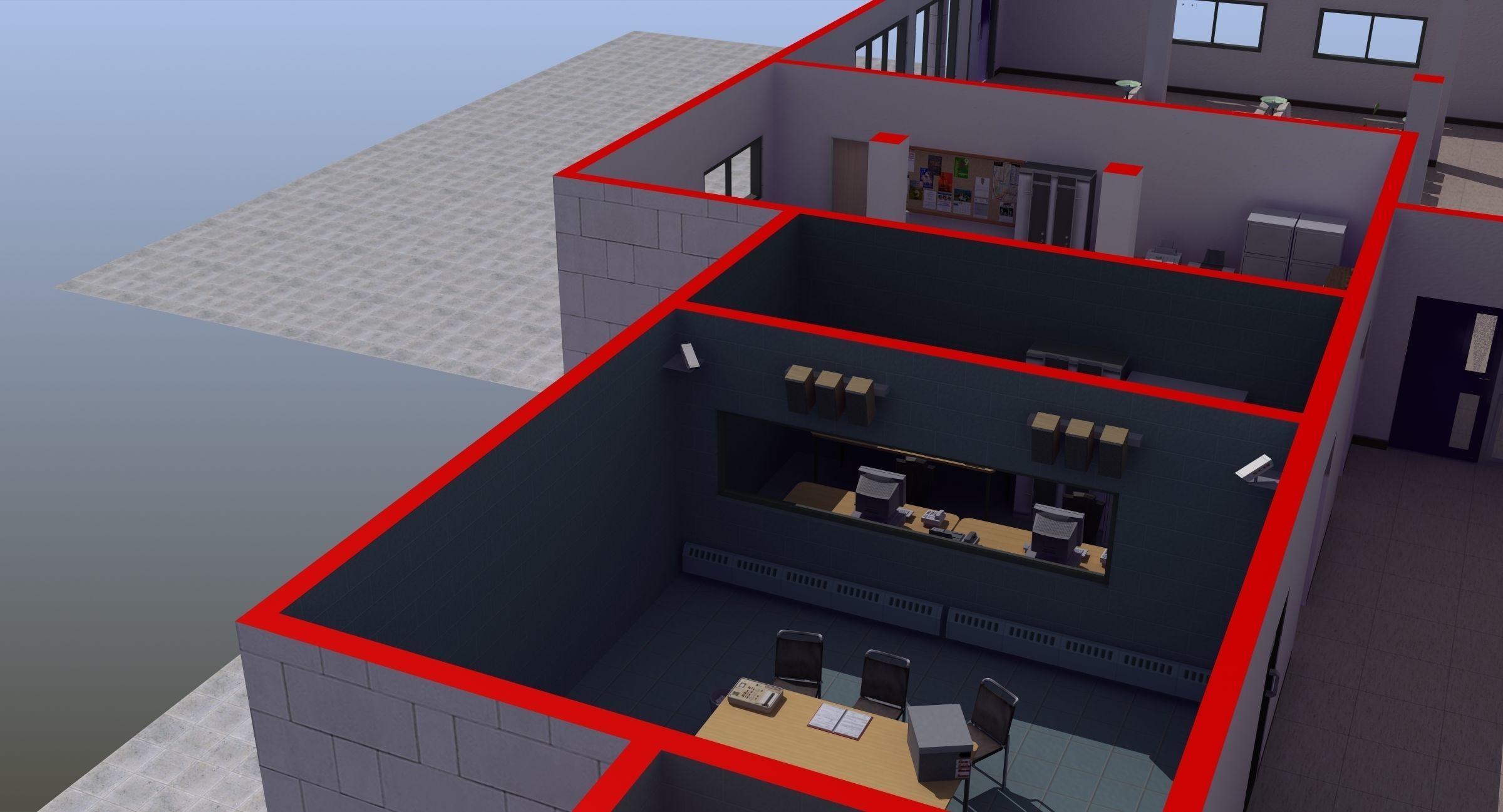Office Interior Set 3D model_11