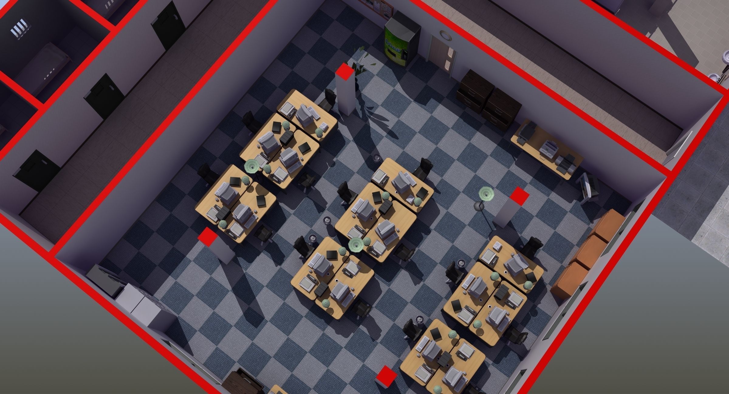 Office Interior Set 3D model_12