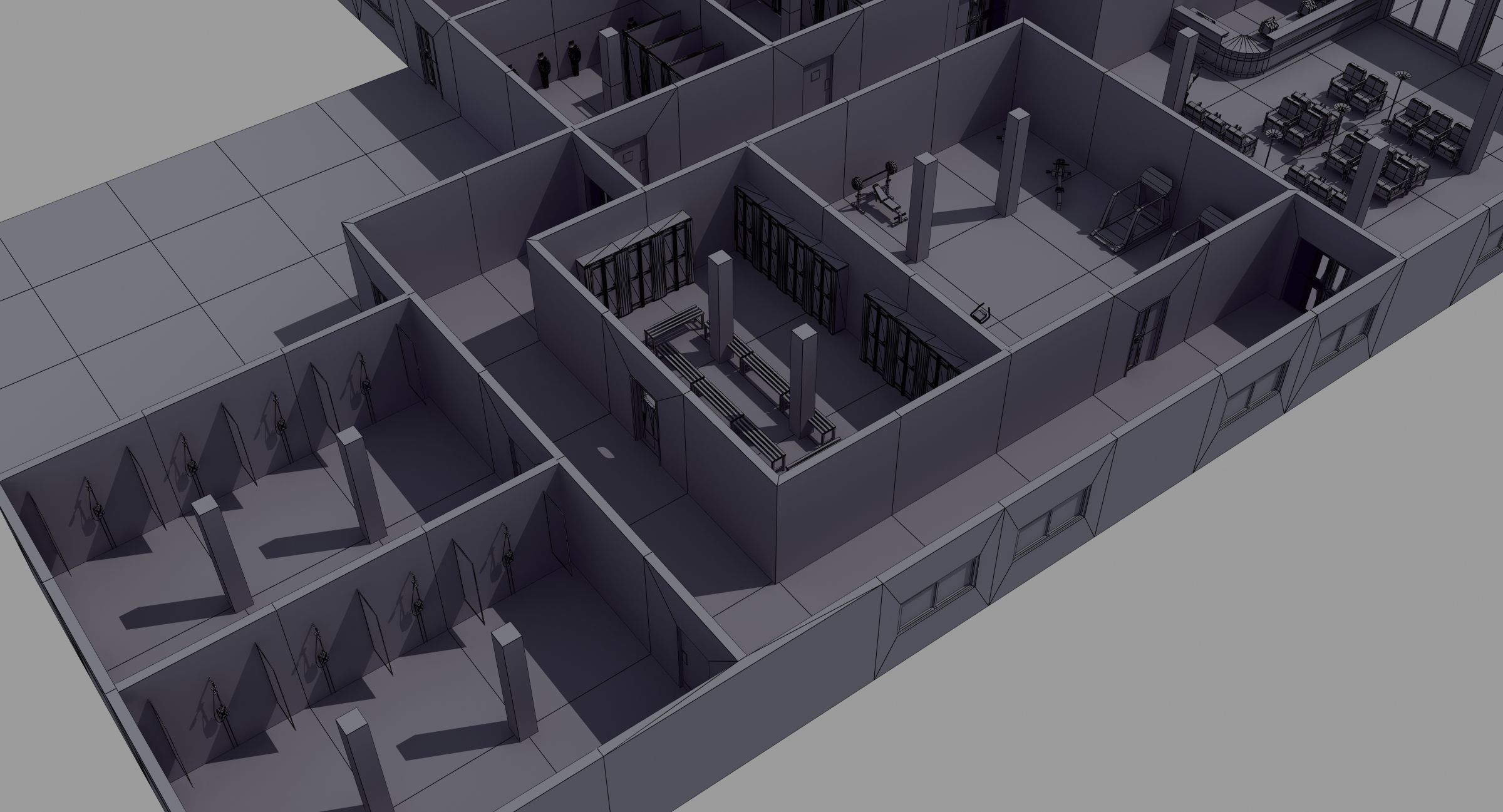 Office Interior Set 3D model_16