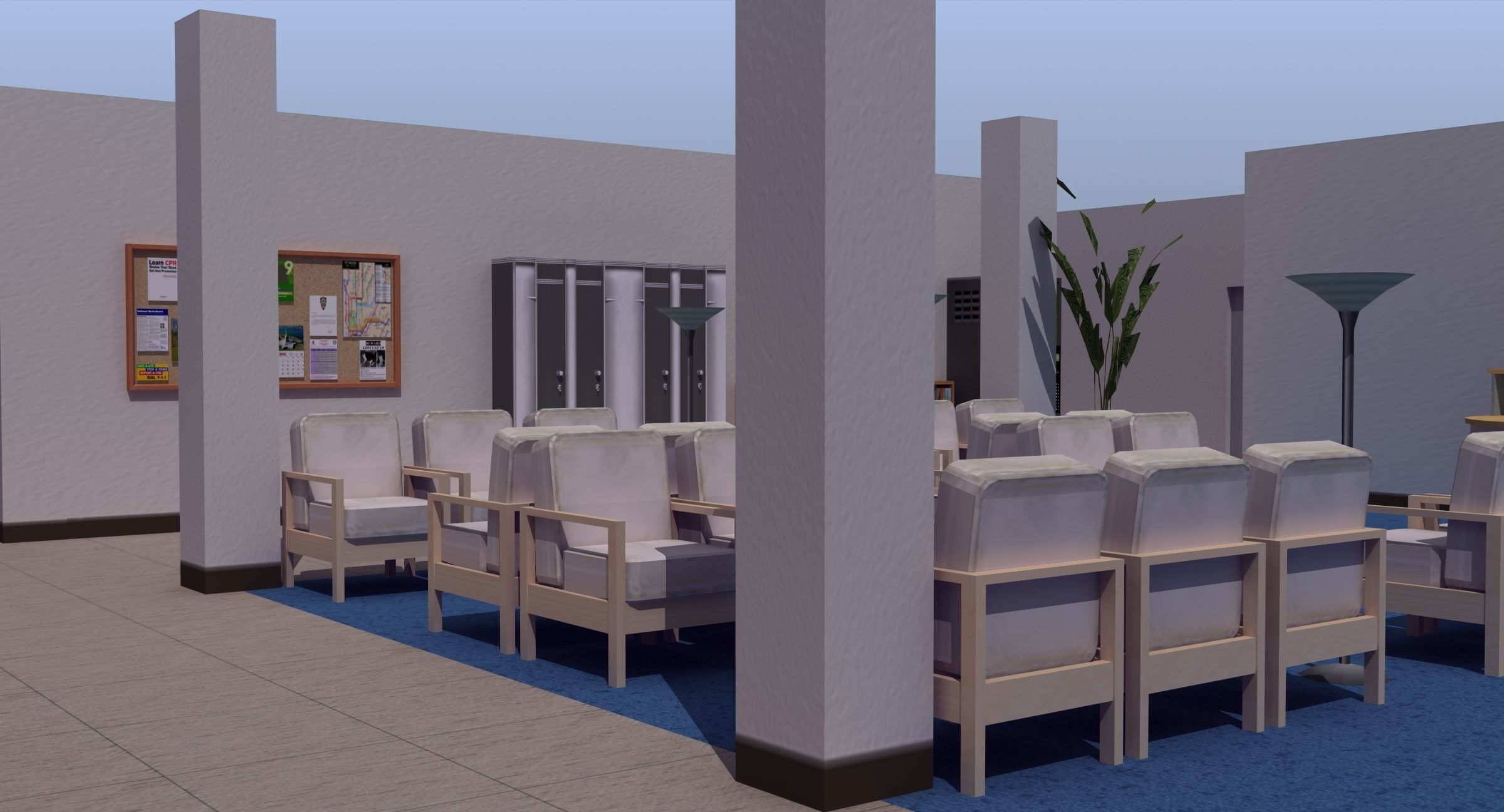 Office Interior Set 3D model_6