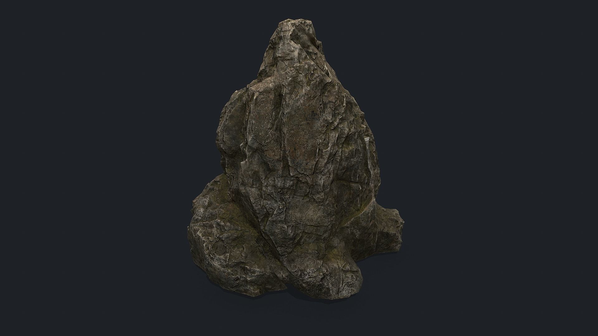 Mossy Rock Low-poly 3D model_2