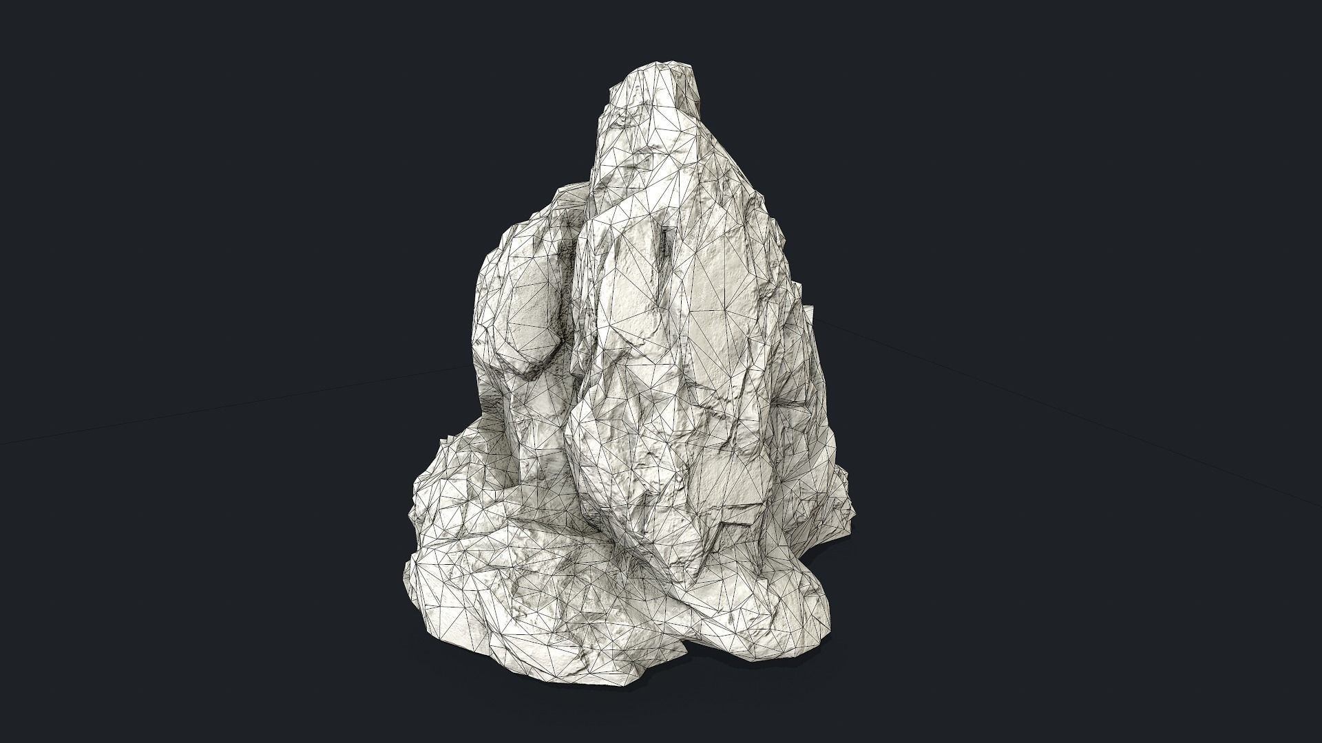 Mossy Rock Low-poly 3D model_6