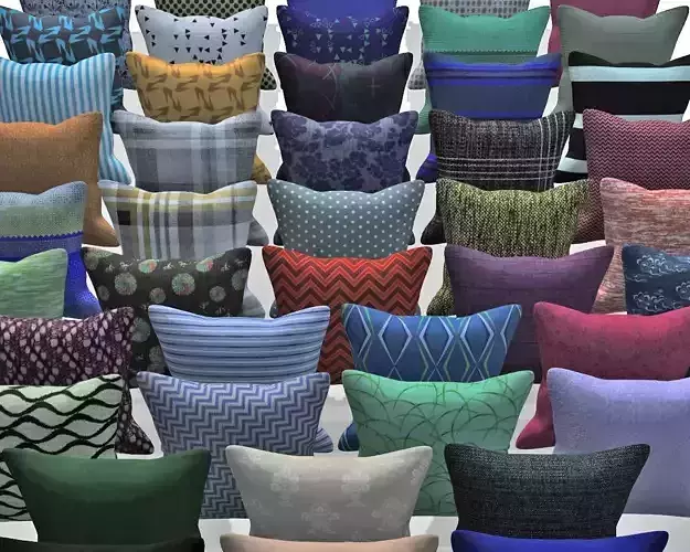 Pillow throw 45cm Over 50 Texture sets 3D model